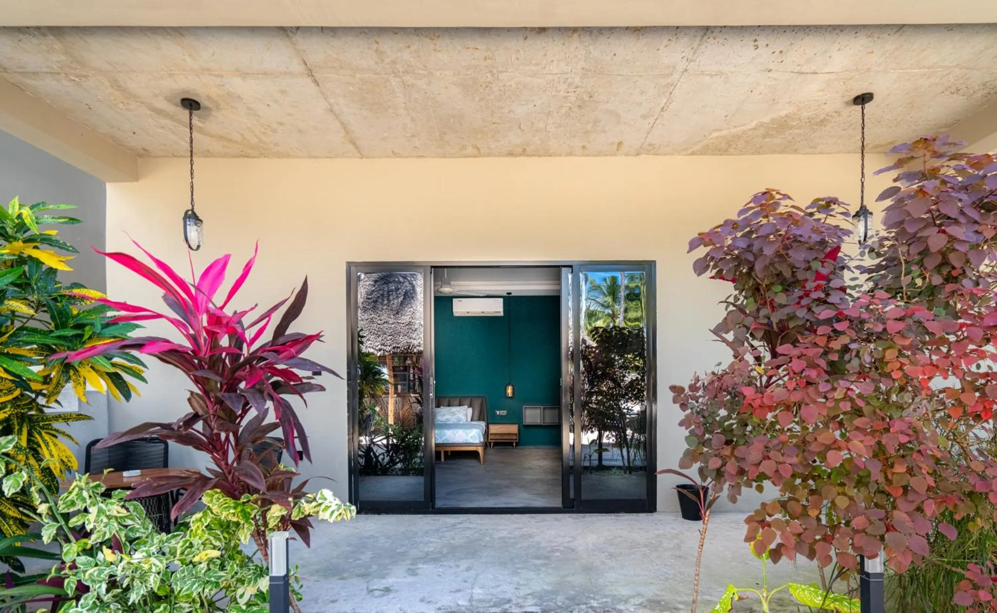 Patio in V Hotel in Paje