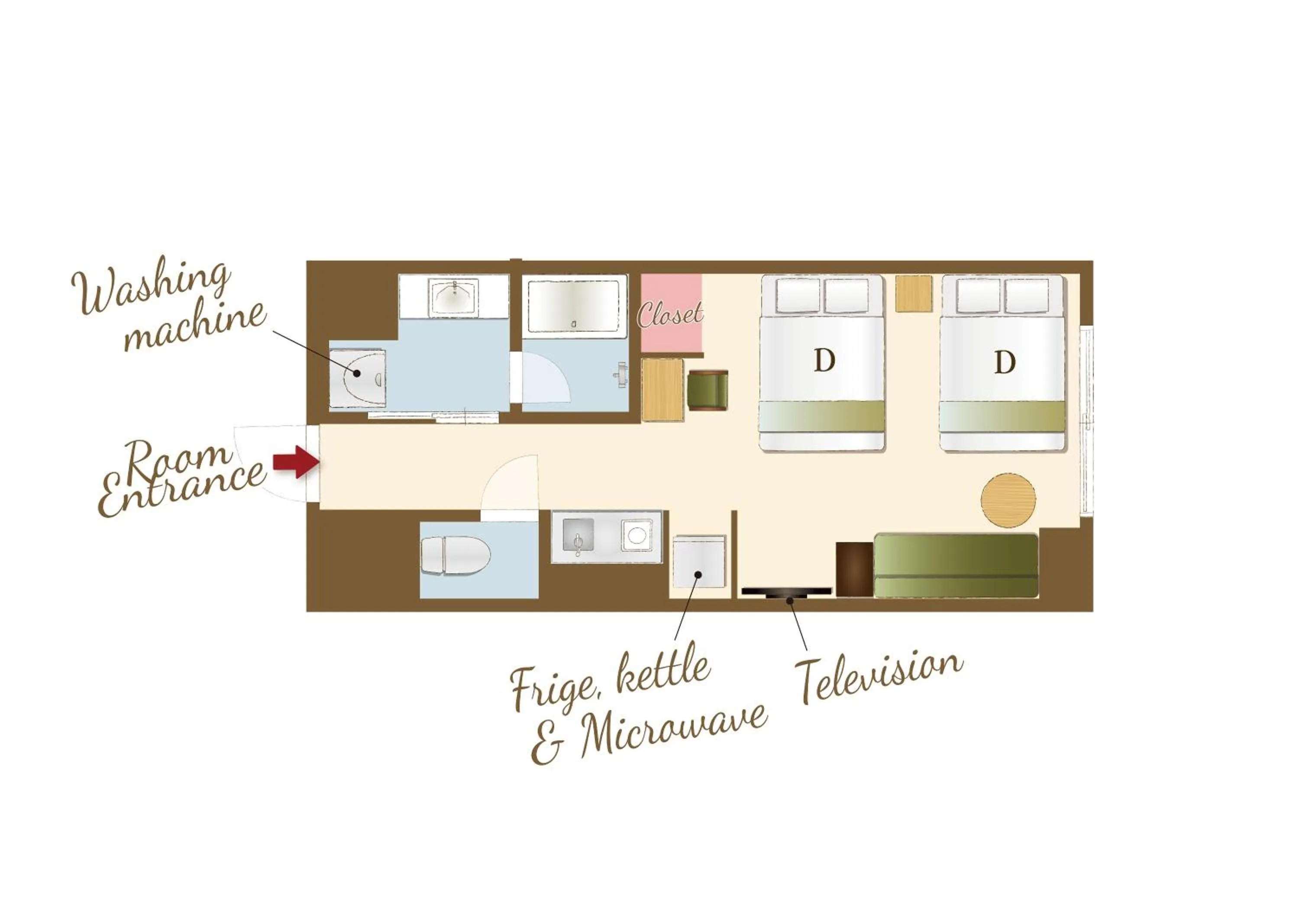 Floor plan in RESI STAY Kyo Ryuvilux Nijo