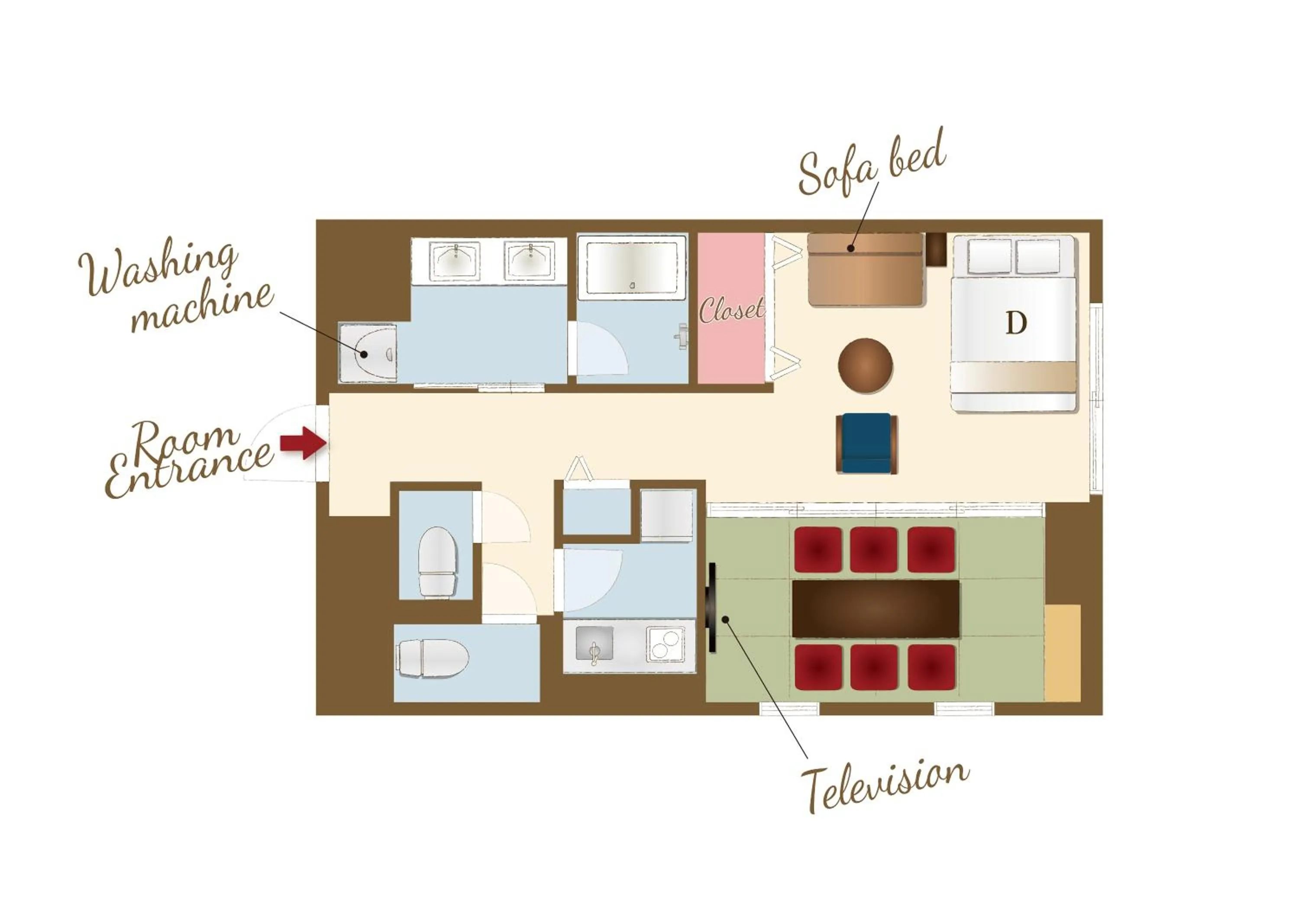 Floor plan in RESI STAY Kyo Ryuvilux Nijo