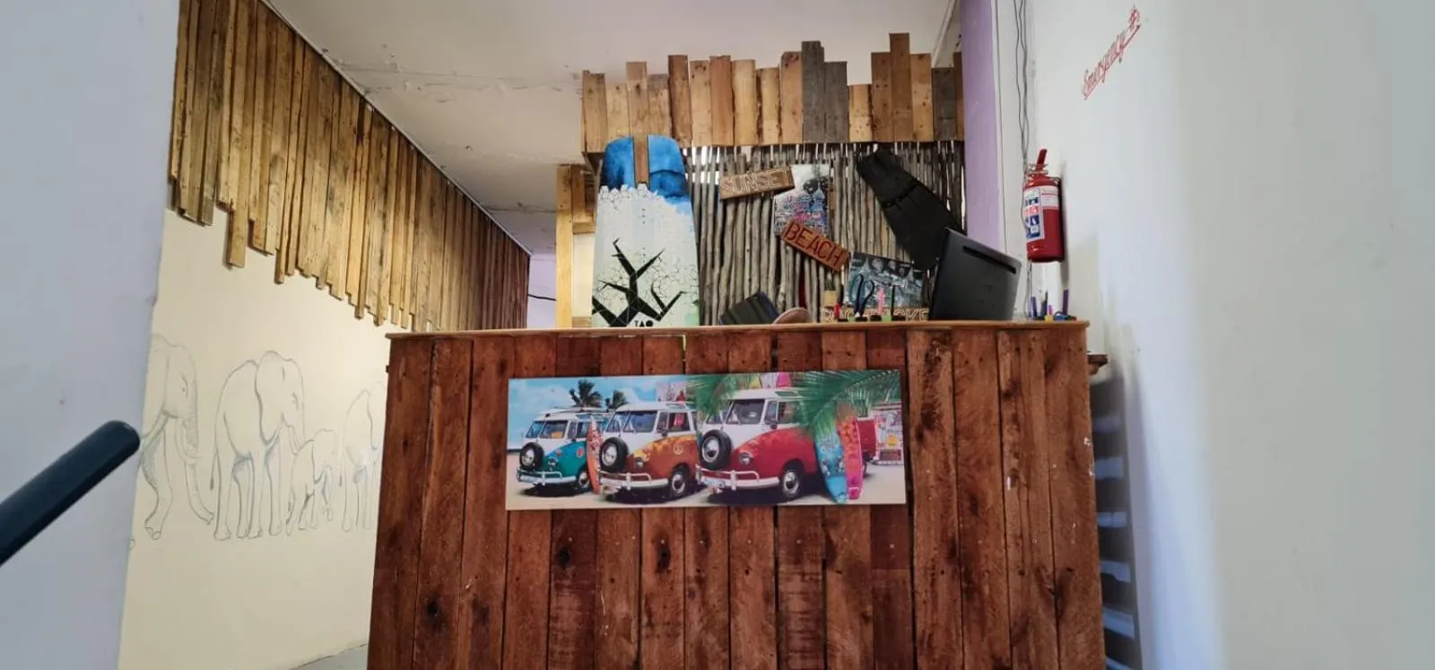 Lobby or reception in Sunset beach backpackers