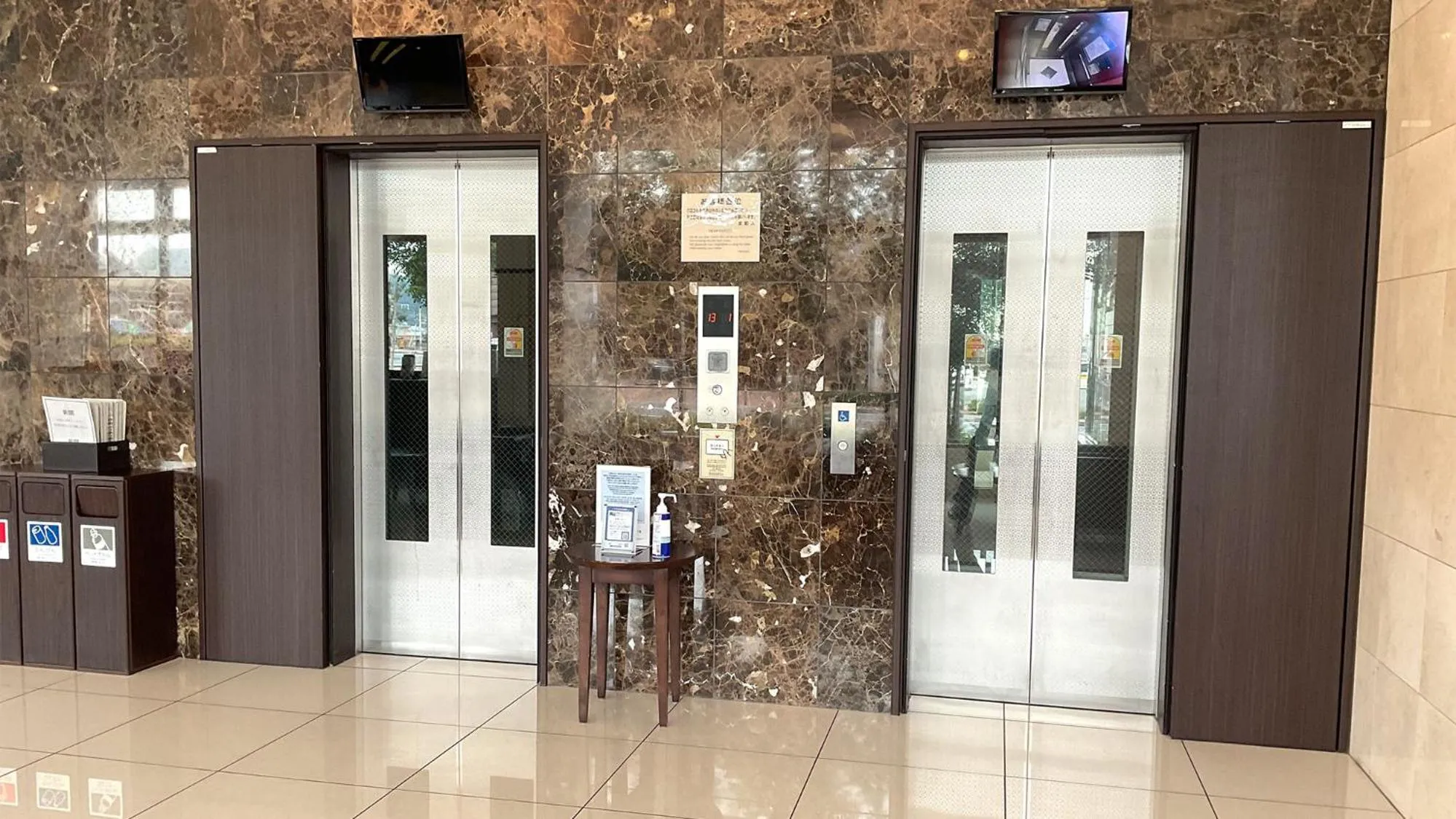 elevator in Toyoko Inn Niihama Ekimae