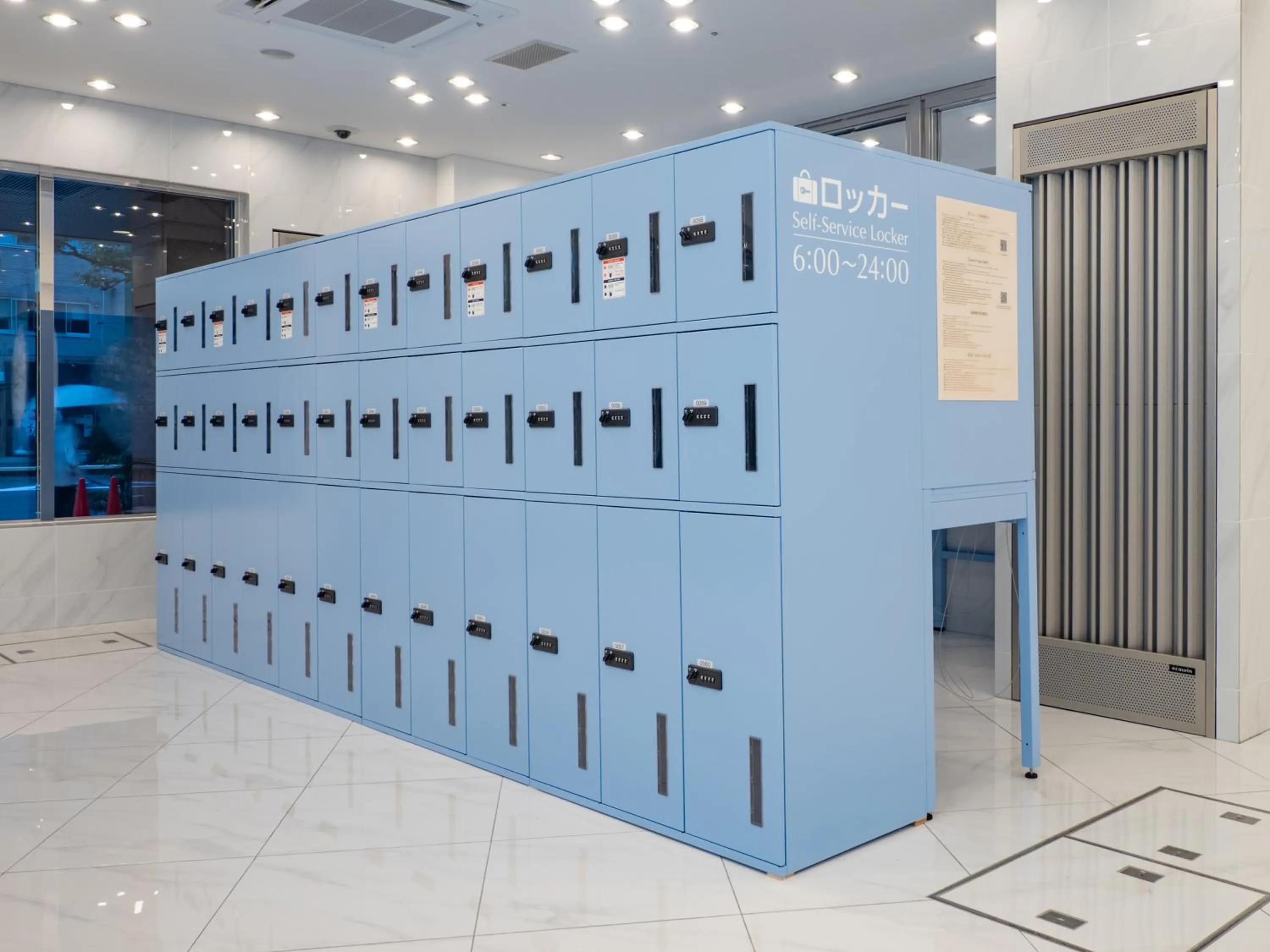 locker in Toyoko Inn Matsudo eki Higashi guchi