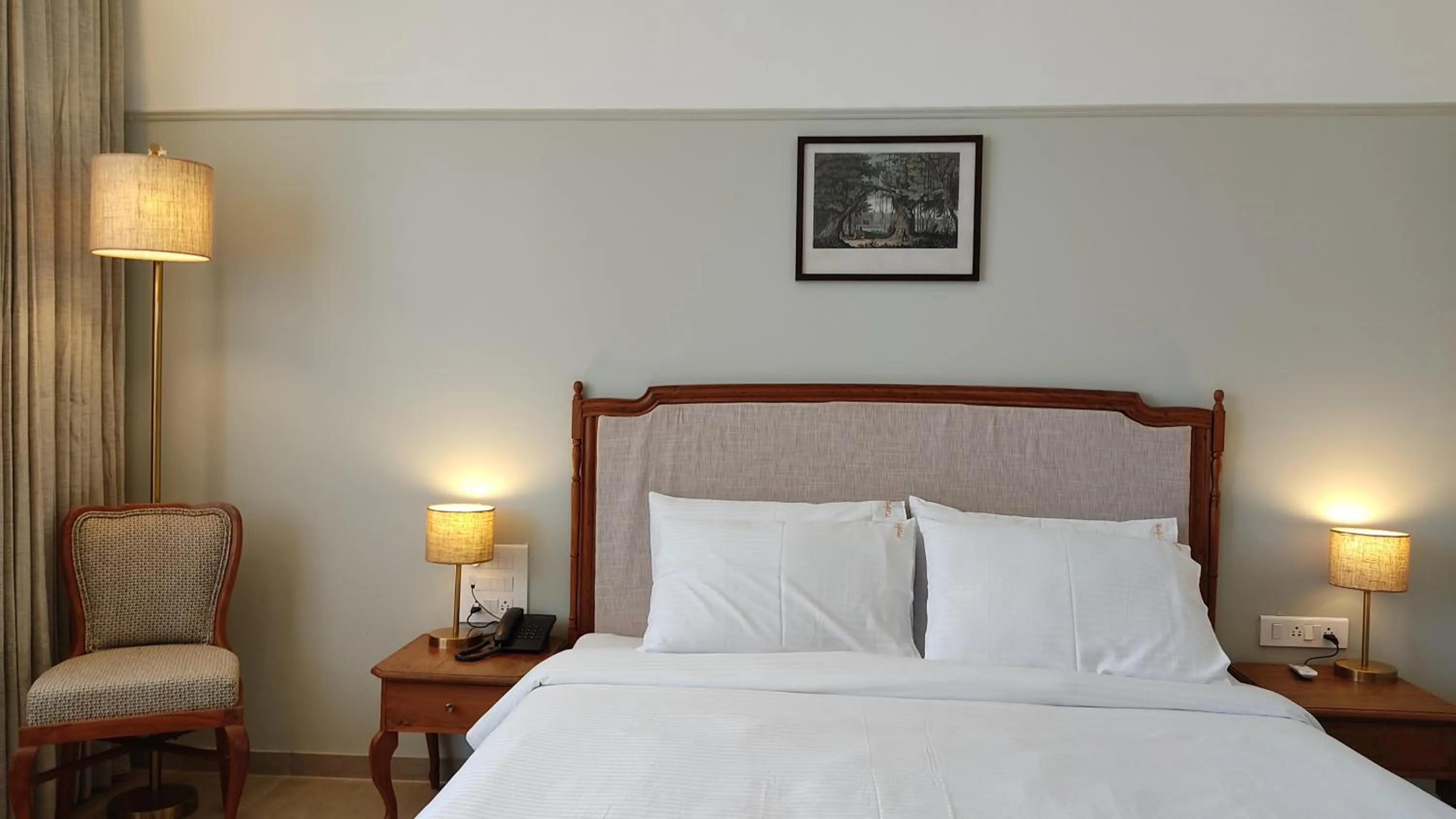 Bed in juSTa Rudra Resort & Spa