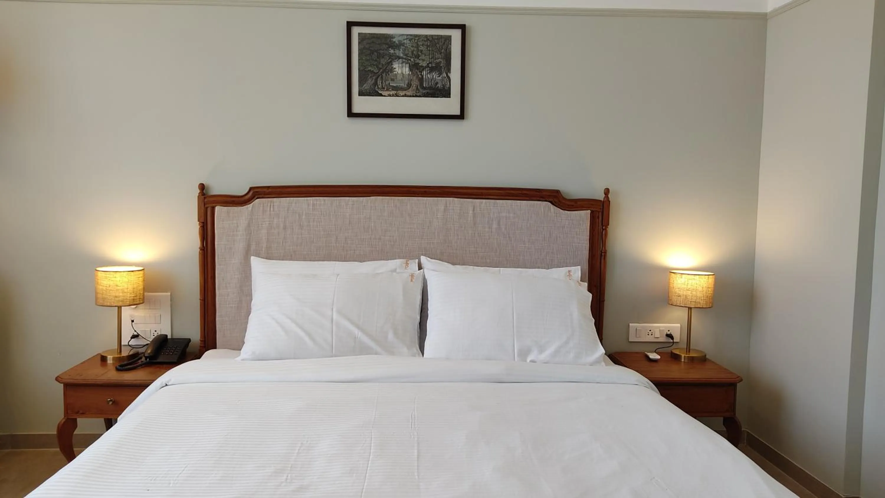 Bed in juSTa Rudra Resort & Spa