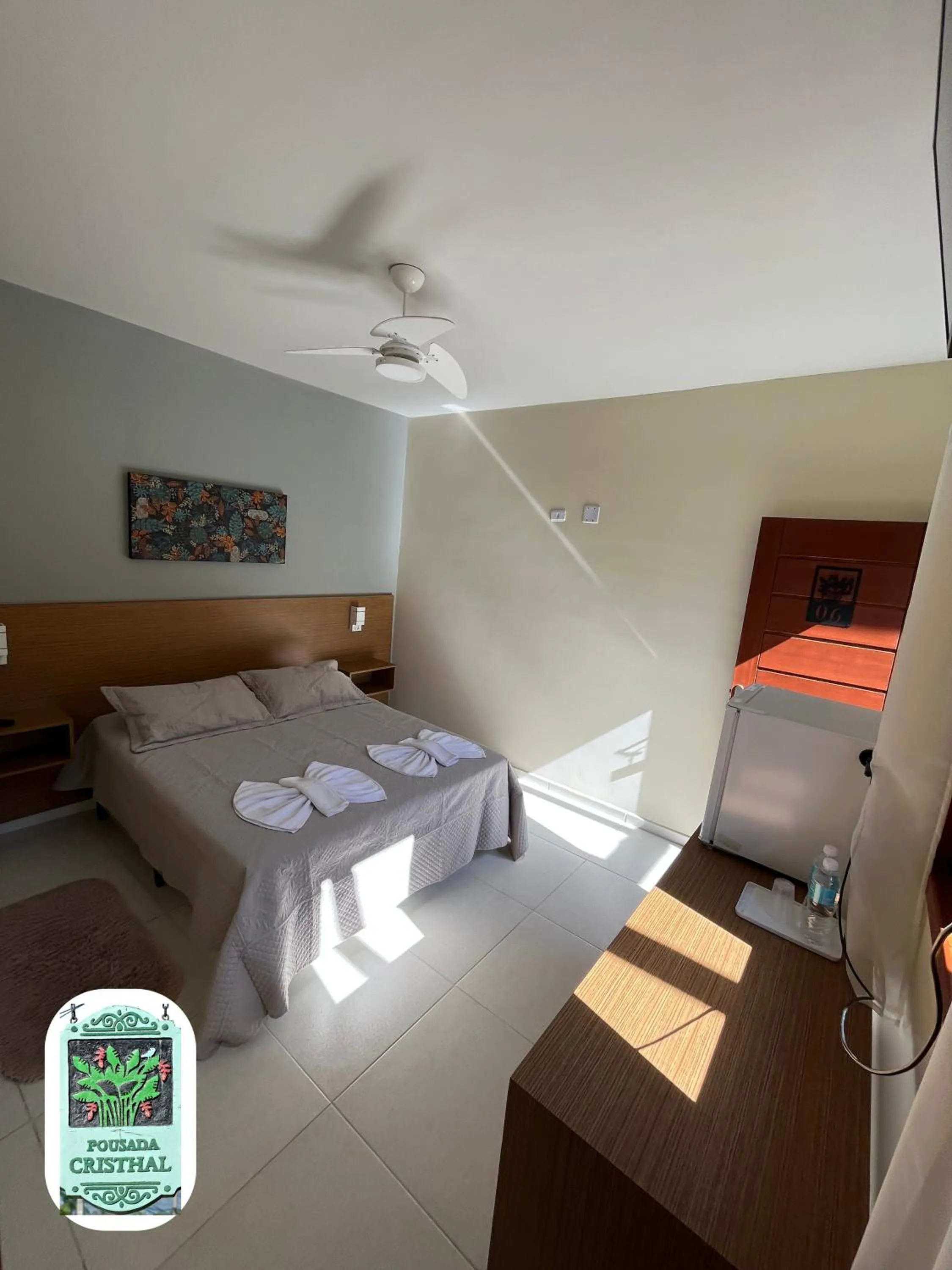 Bed in Pousada Cristhal Paraty