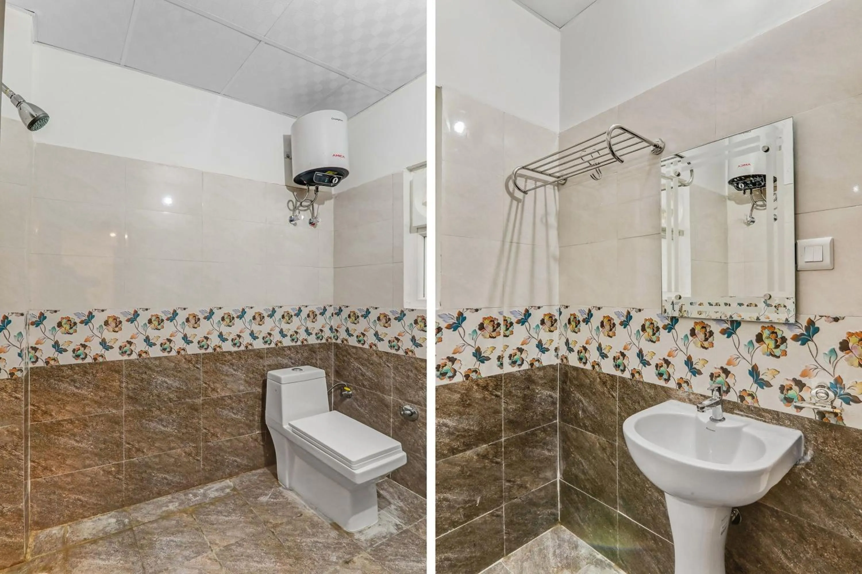 Bathroom in Super Collection O Yamuna Palace Near Gomti Riverfront Park