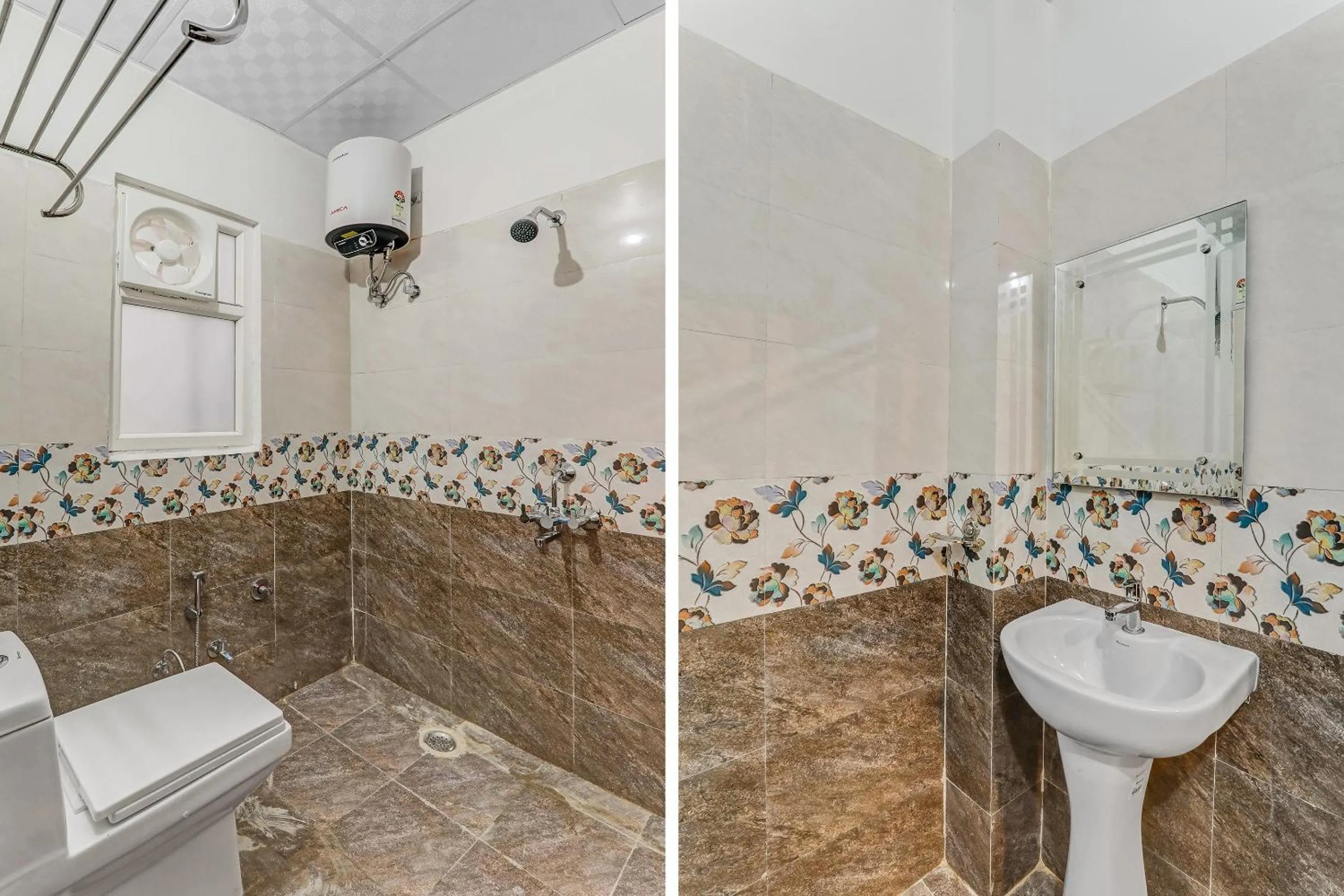 Bathroom in Super Collection O Yamuna Palace Near Gomti Riverfront Park