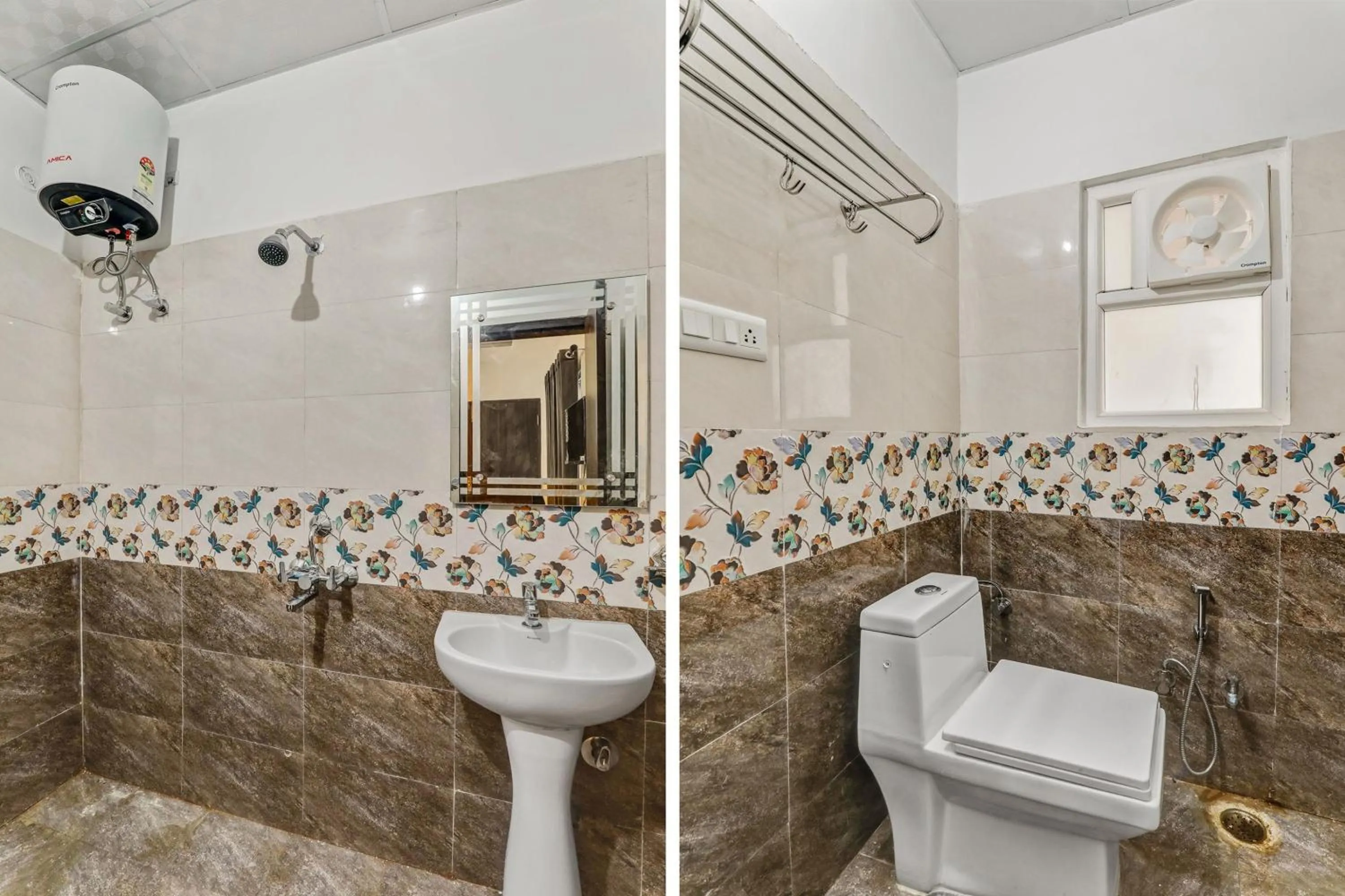 Bathroom in Super Collection O Yamuna Palace Near Gomti Riverfront Park