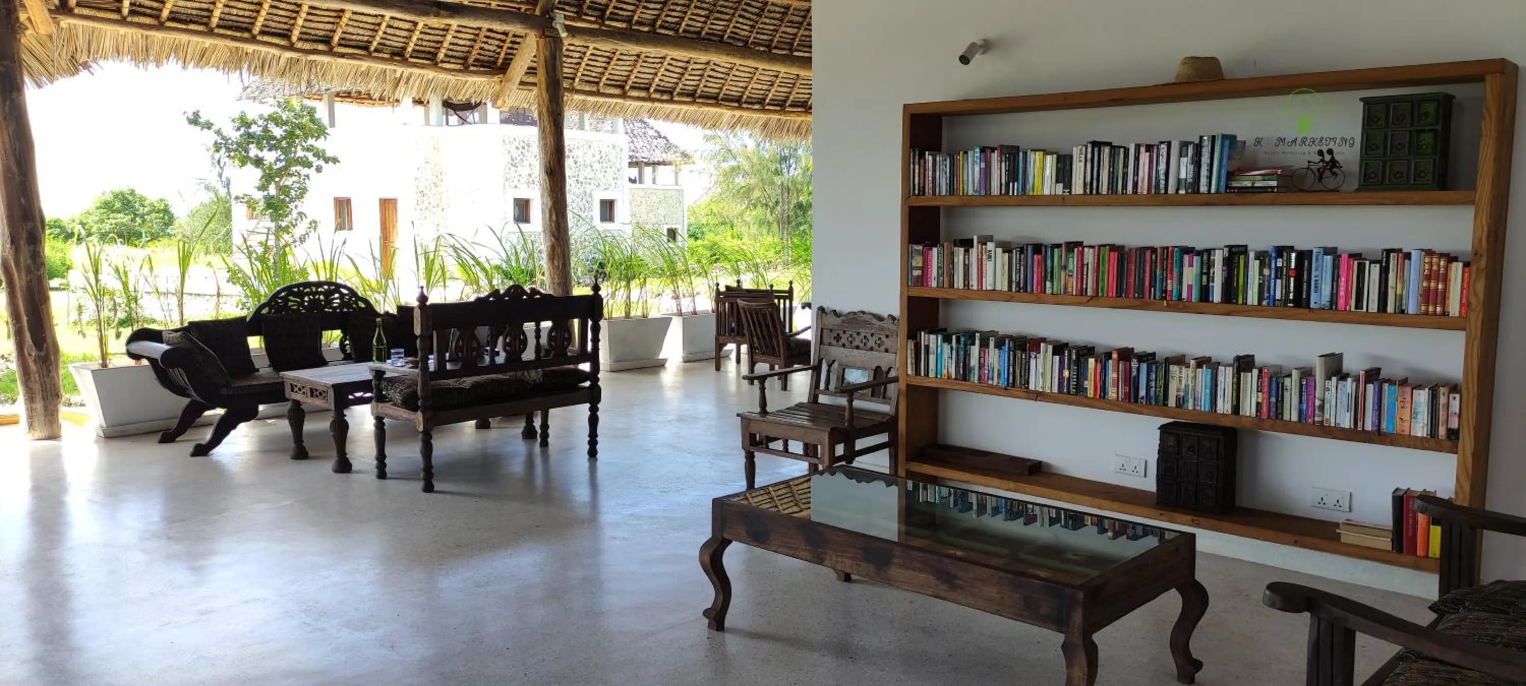 Library in Amani Villas Nature Retreat