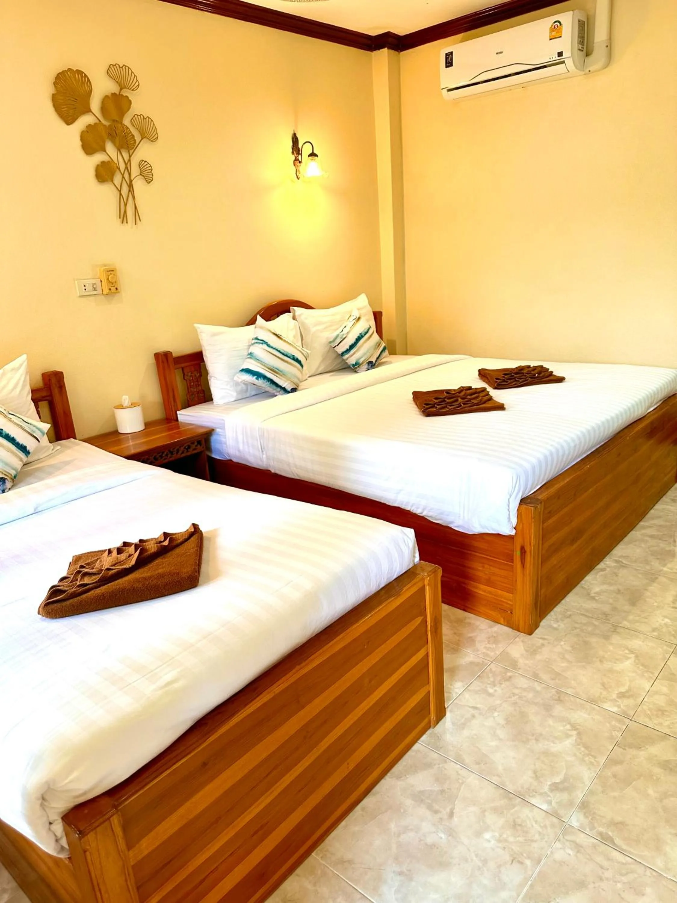 air conditioner, Bed in Family House Resort, Haad Rin