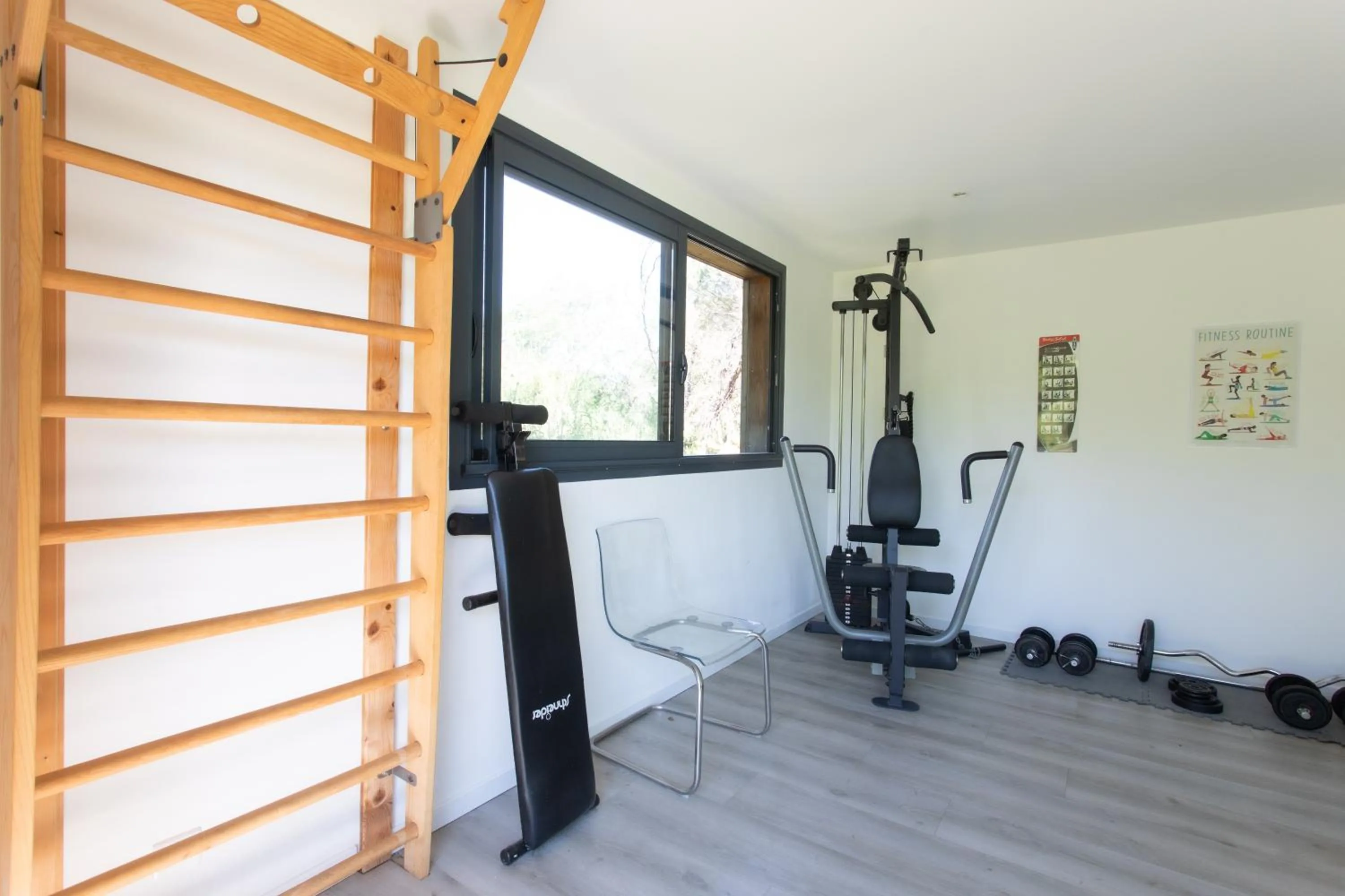 Fitness centre/facilities in Hotel Le Verger Maelvi
