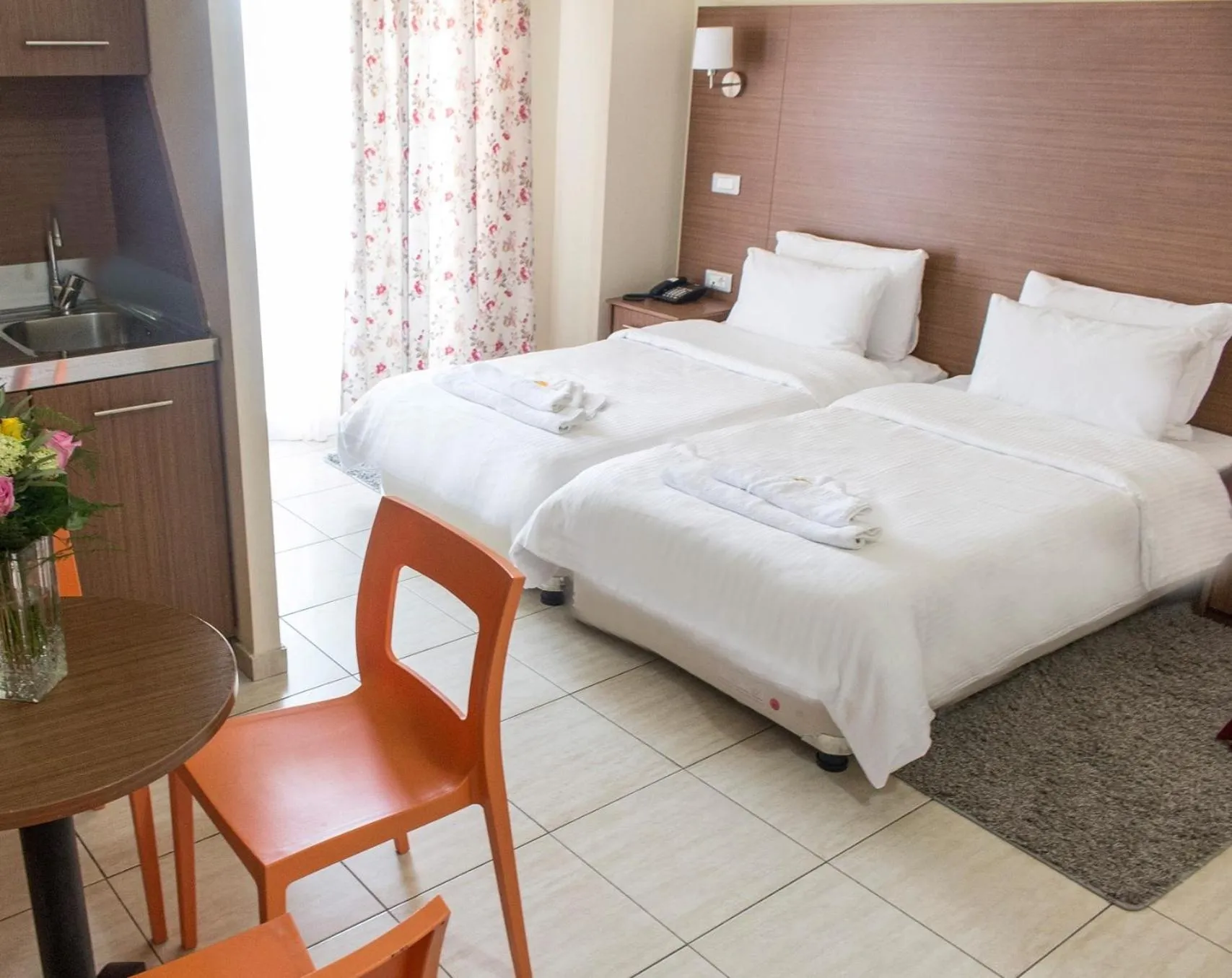 Bed in Thalassa Apart Hotel