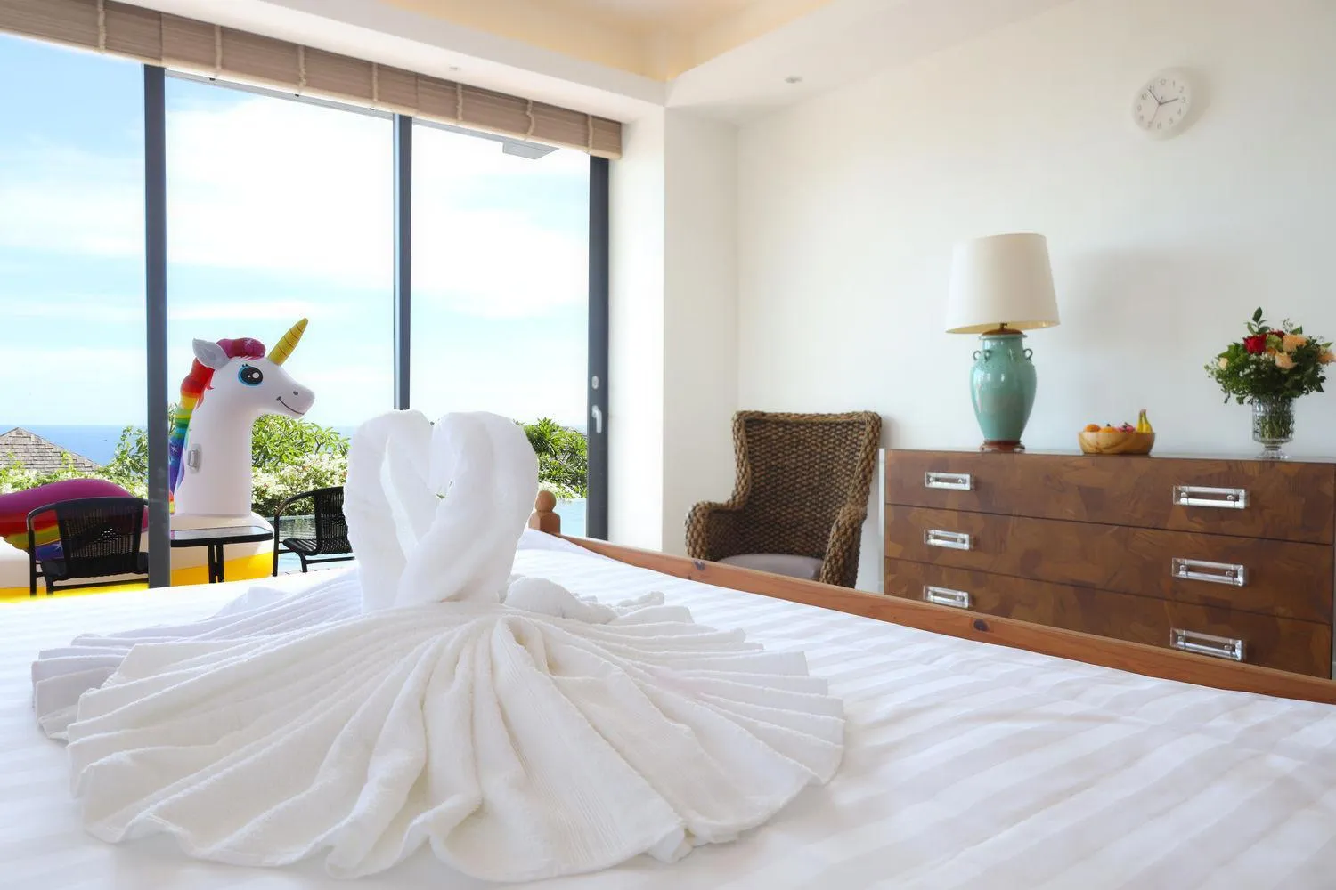 Bedroom, Bed in Moritz Palm Villa