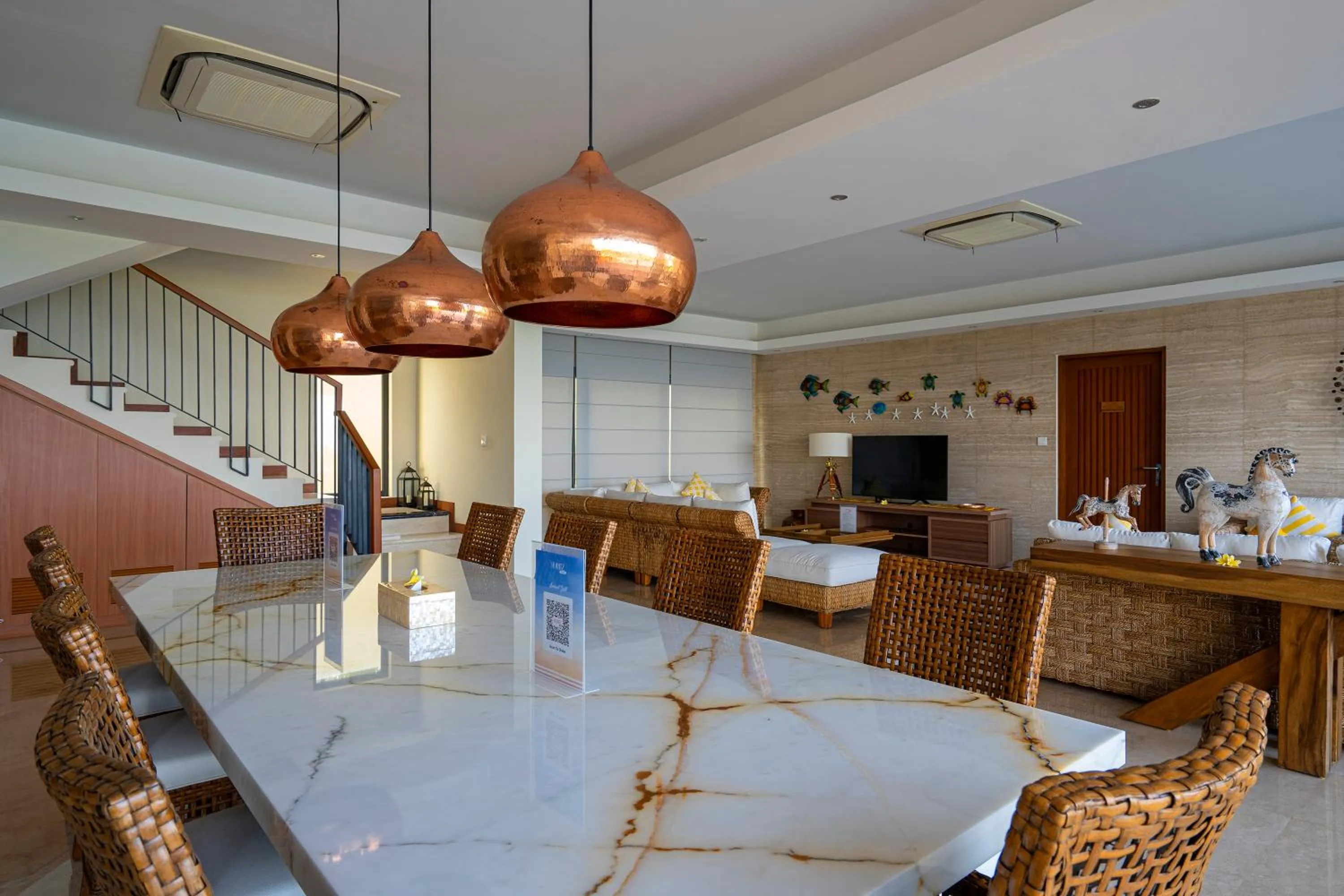 Seating area in Moritz Palm Villa