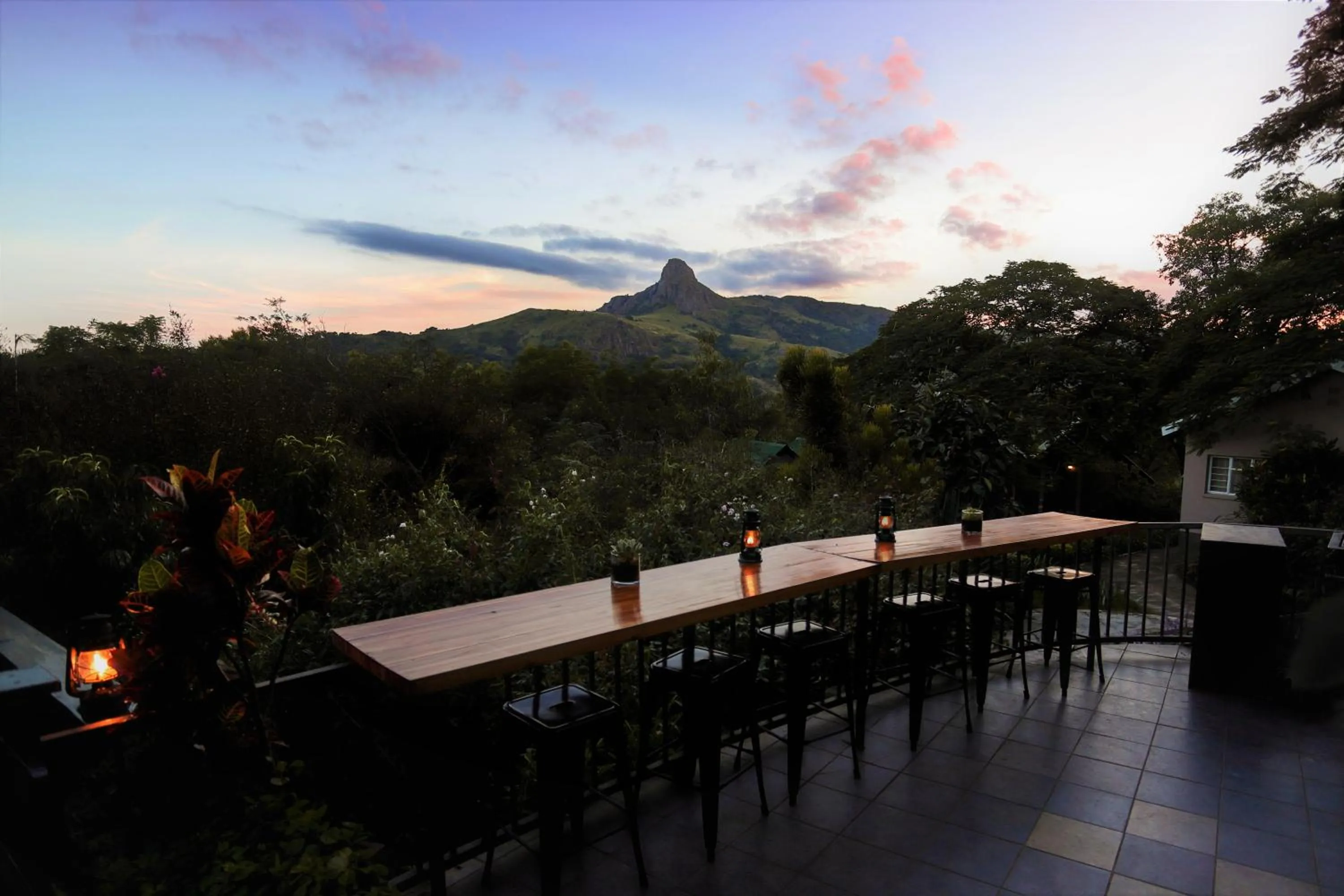 Mountain view in Mantenga Lodge