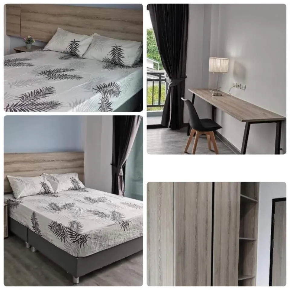 Photo of the whole room, Bed in Aqua Residences อควา เรสซิเดนซ์ ห้องพักใหม่ให้เช่า ติดรถไฟฟ้าสถานีวุฒากาศ