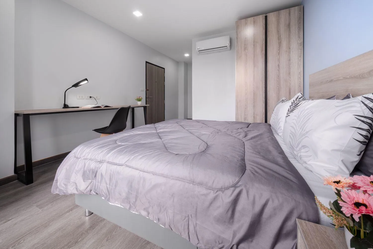 Bedroom, Bed in Aqua Residences อควา เรสซิเดนซ์ ห้องพักใหม่ให้เช่า ติดรถไฟฟ้าสถานีวุฒากาศ