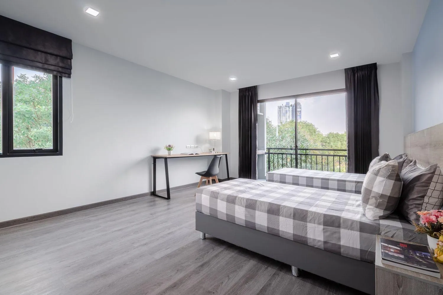 Photo of the whole room, Bed in Aqua Residences อควา เรสซิเดนซ์ ห้องพักใหม่ให้เช่า ติดรถไฟฟ้าสถานีวุฒากาศ