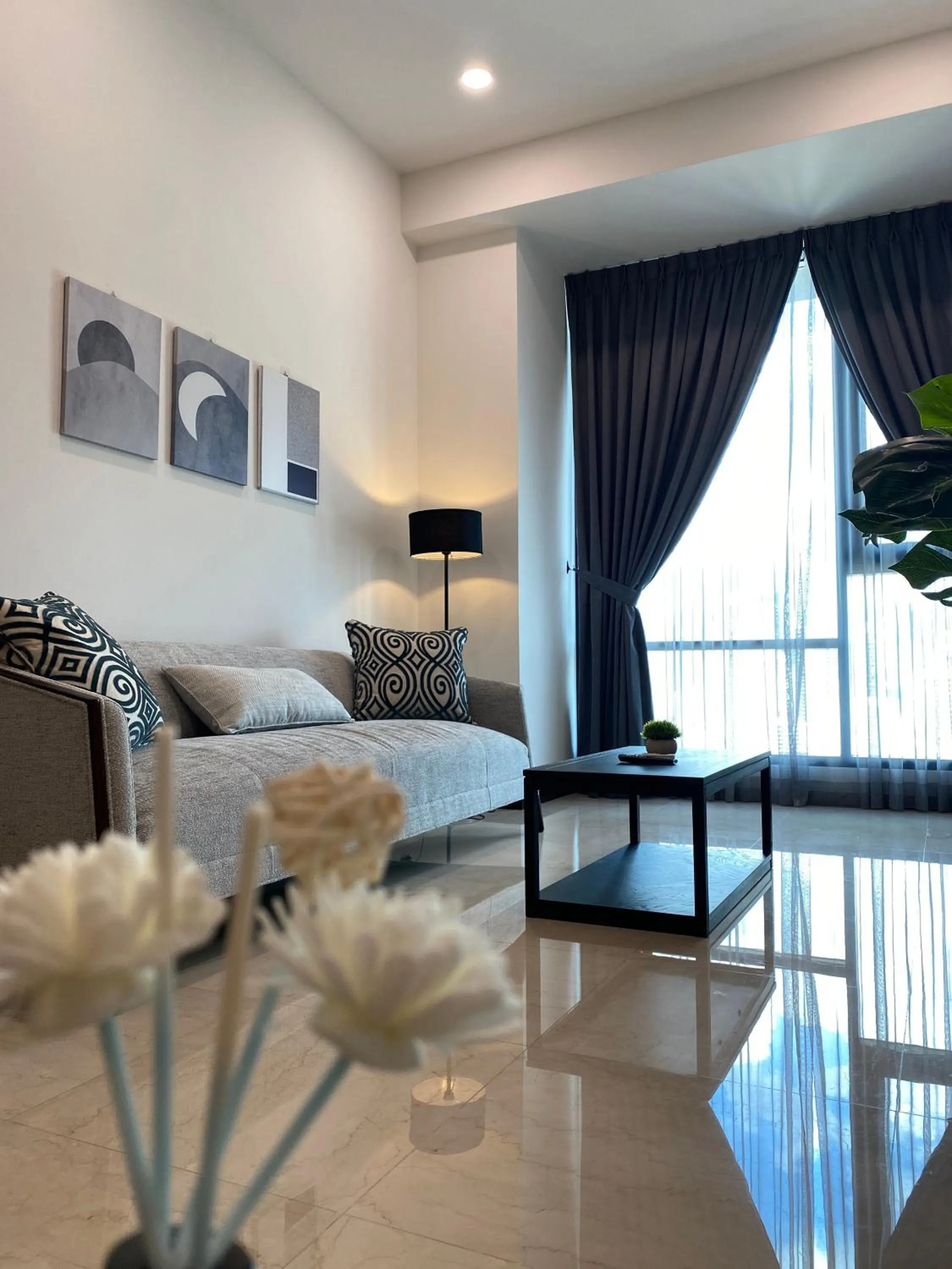 Living room, Bed in Opus Residence KL by EUcation Home