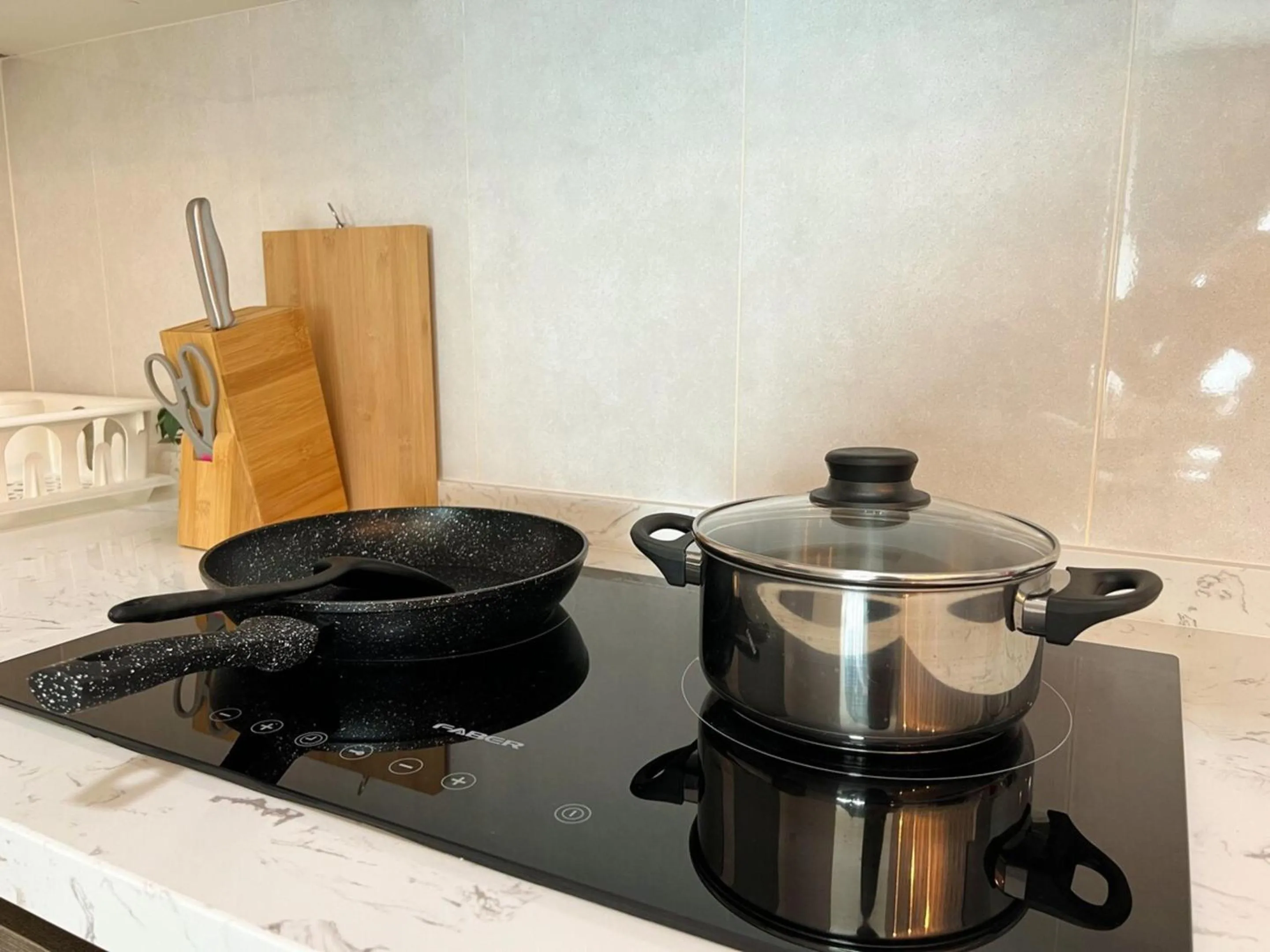 Kitchen or kitchenette in Greenfield Residence Bandar Sunway