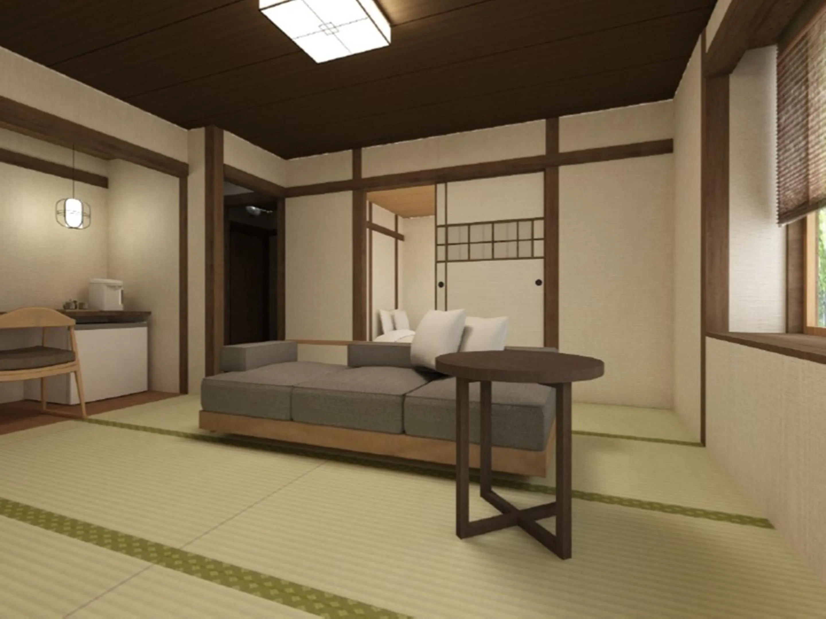 Photo of the whole room, Bed in Konashi No Yu Sasaya