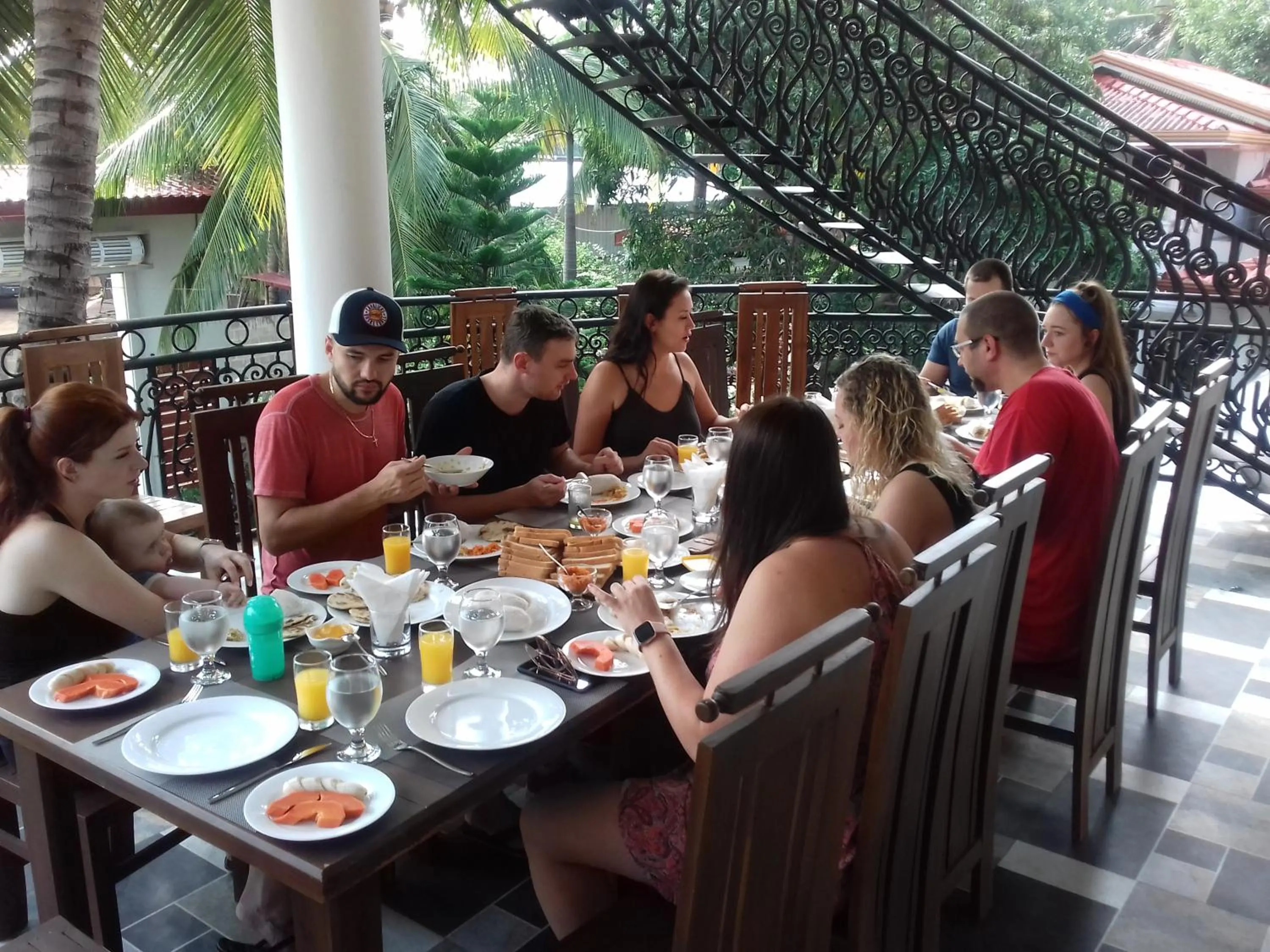 Breakfast in L S Lanka Hotel Dambulla