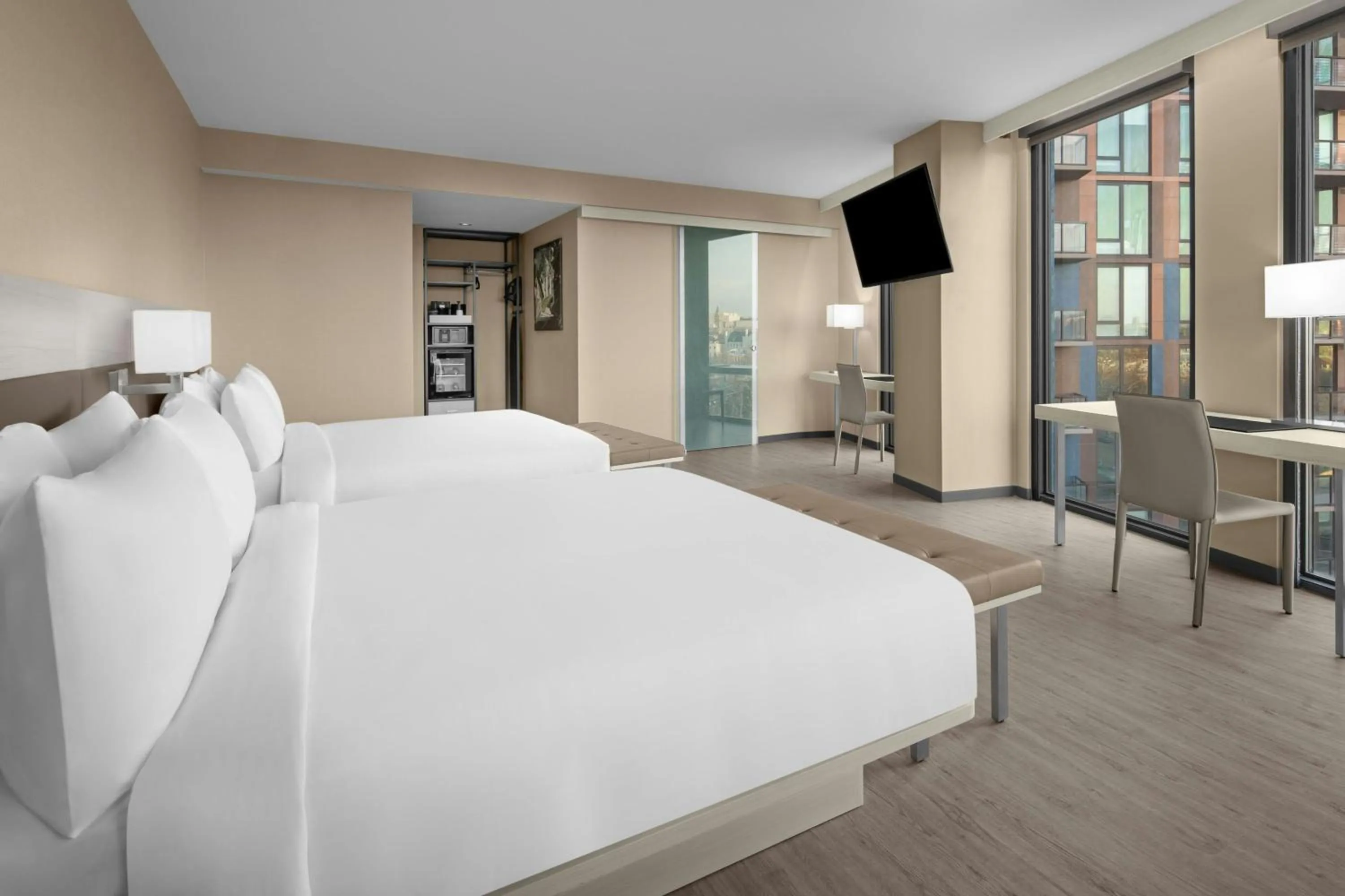Photo of the whole room, Bed in AC Hotel by Marriott Washington DC Capitol Hill Navy Yard