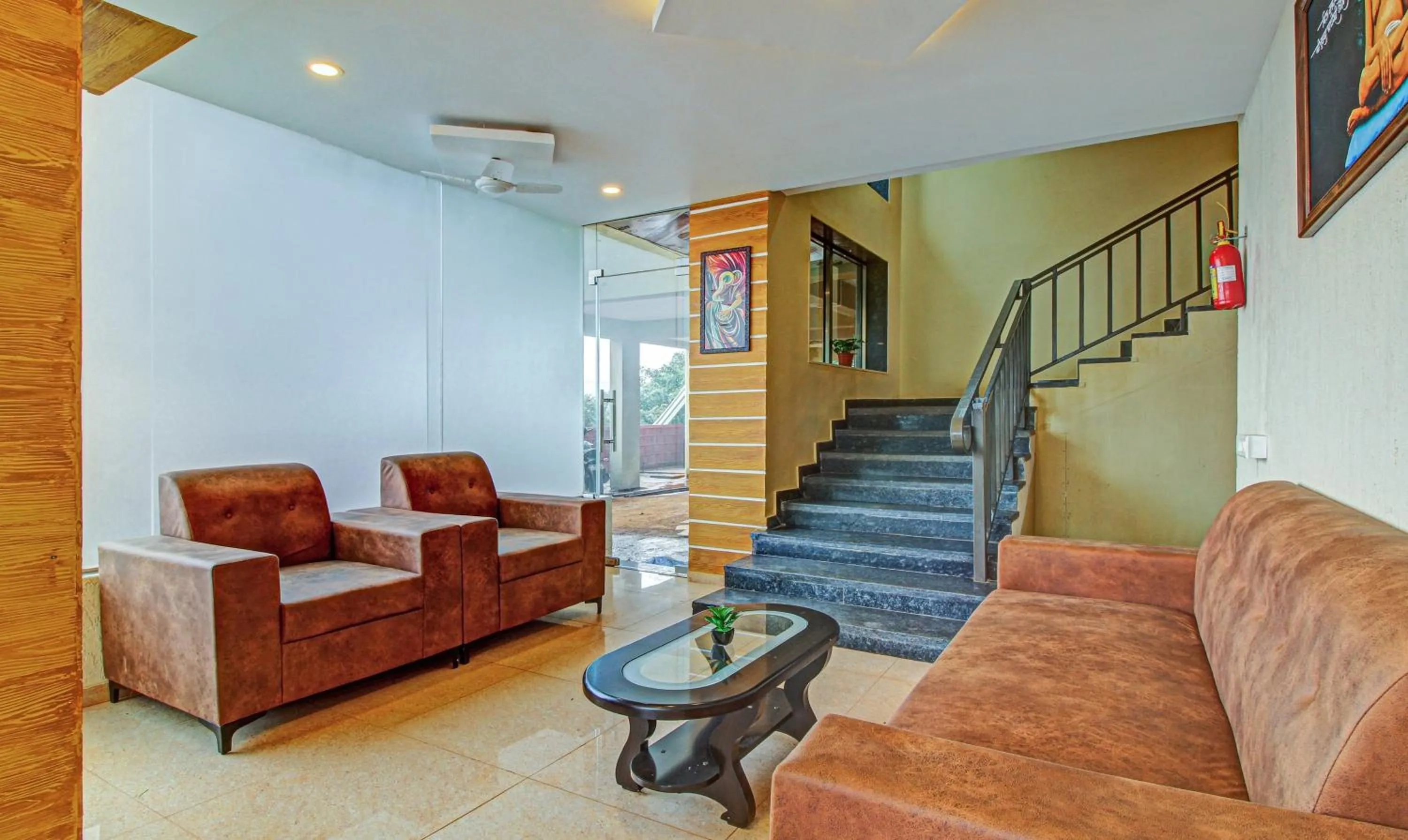 Seating area in Treebo Suyogg Retreat