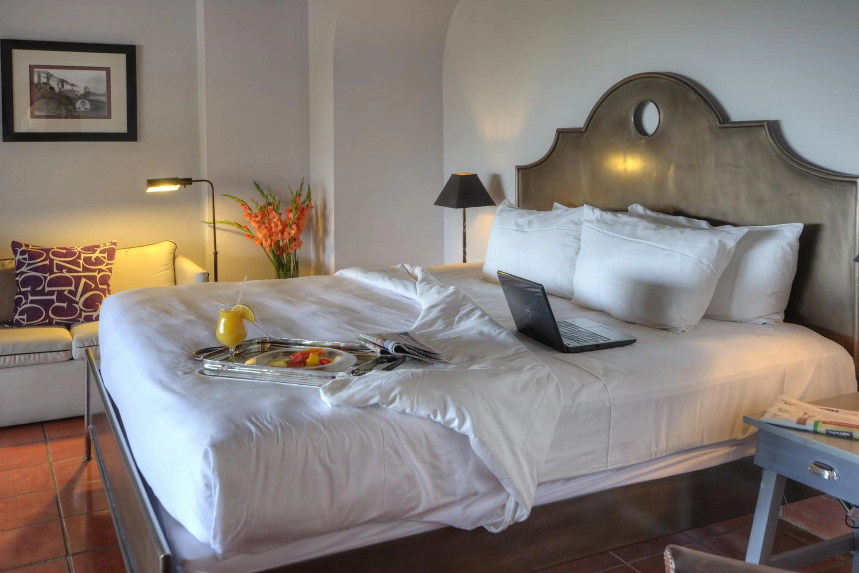 Decorative detail, Bed in Alta Las Palomas Hotel