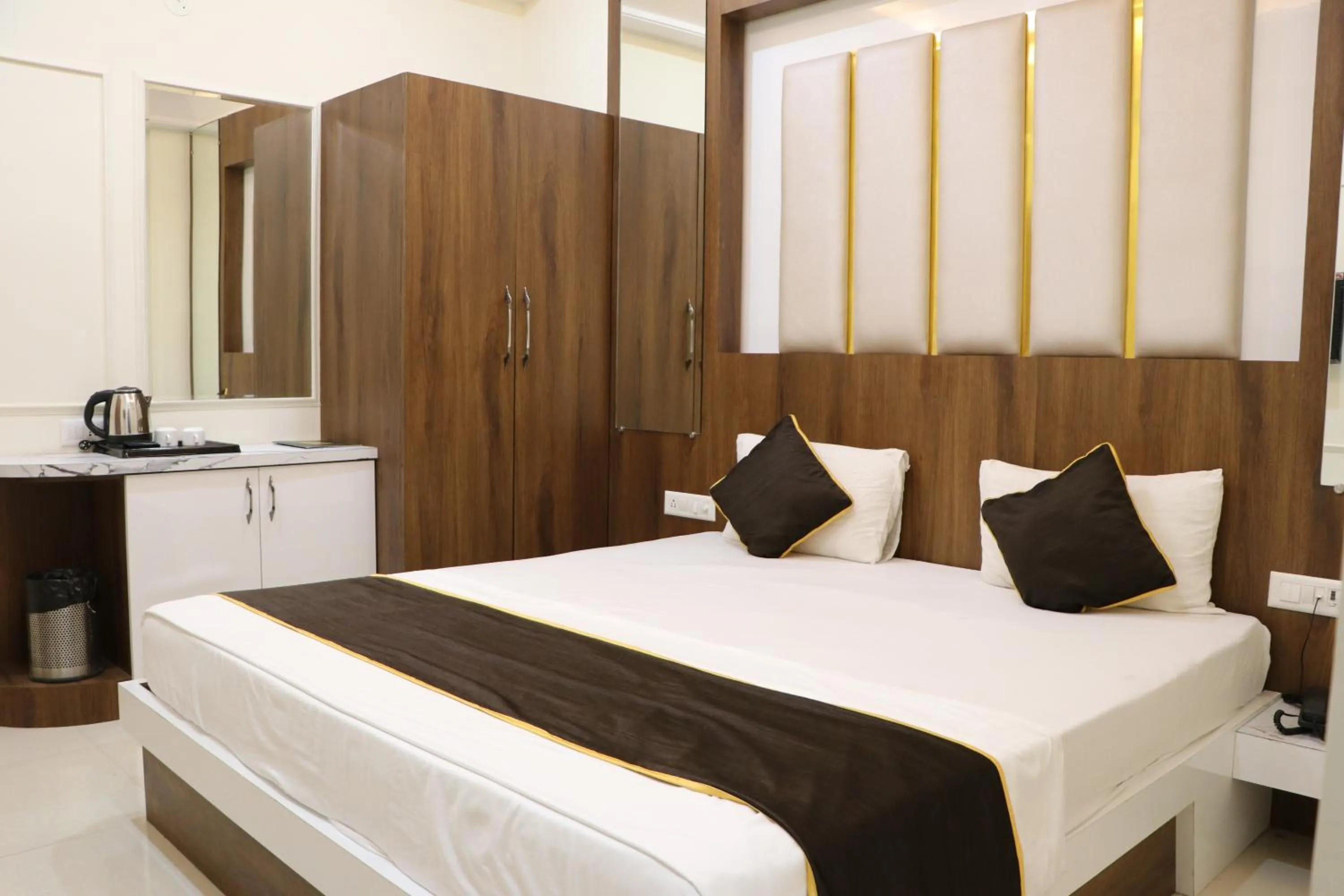 Bed in The Knights' Inn