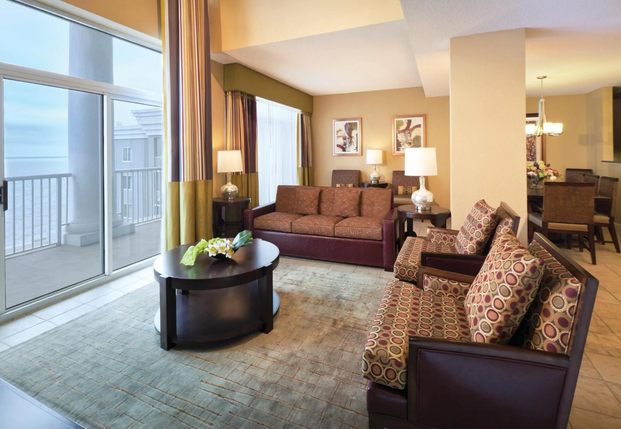 Living room in Club Wyndham SeaWatch Resort