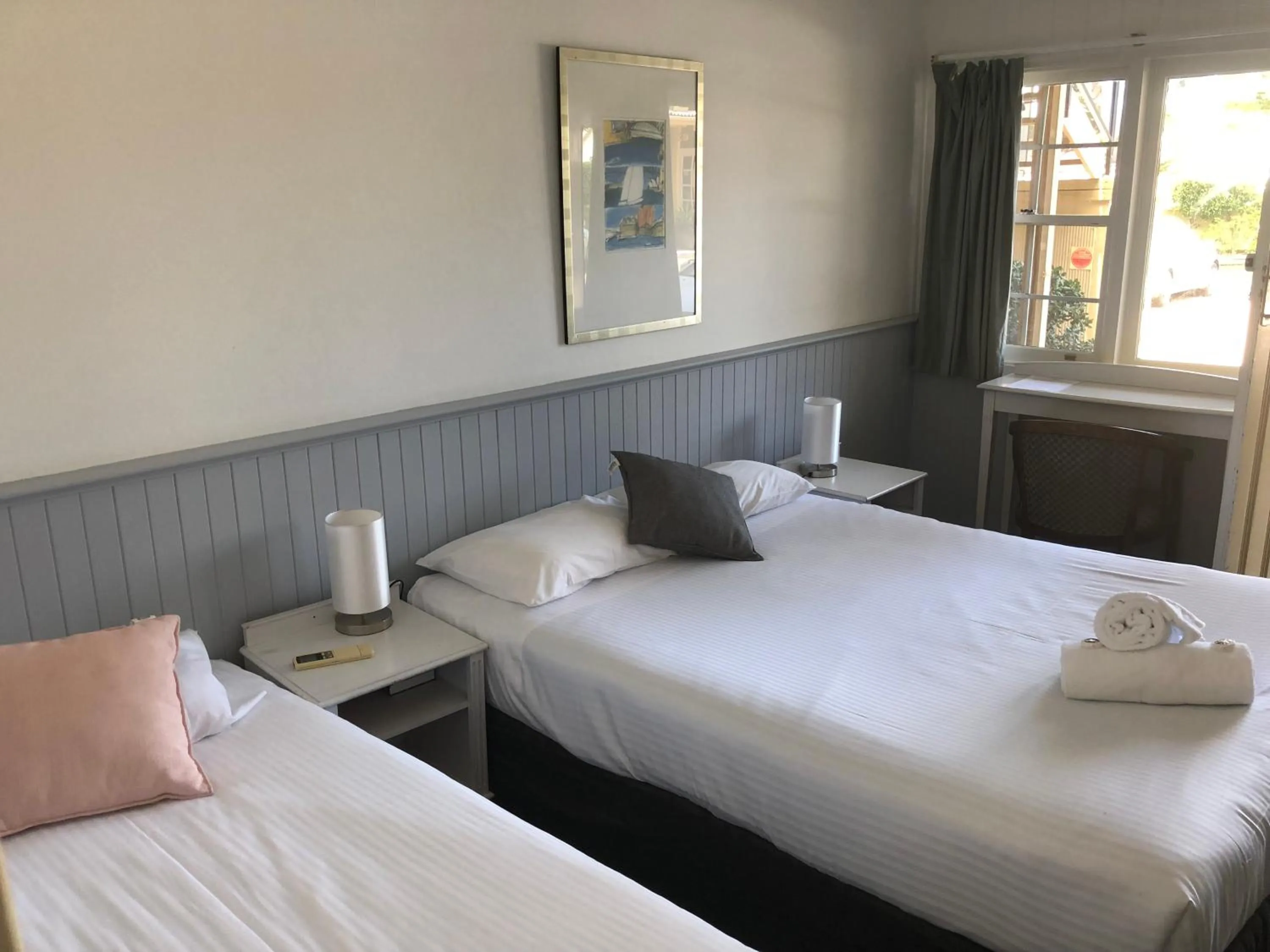 Bed in Squid's Ink Motel