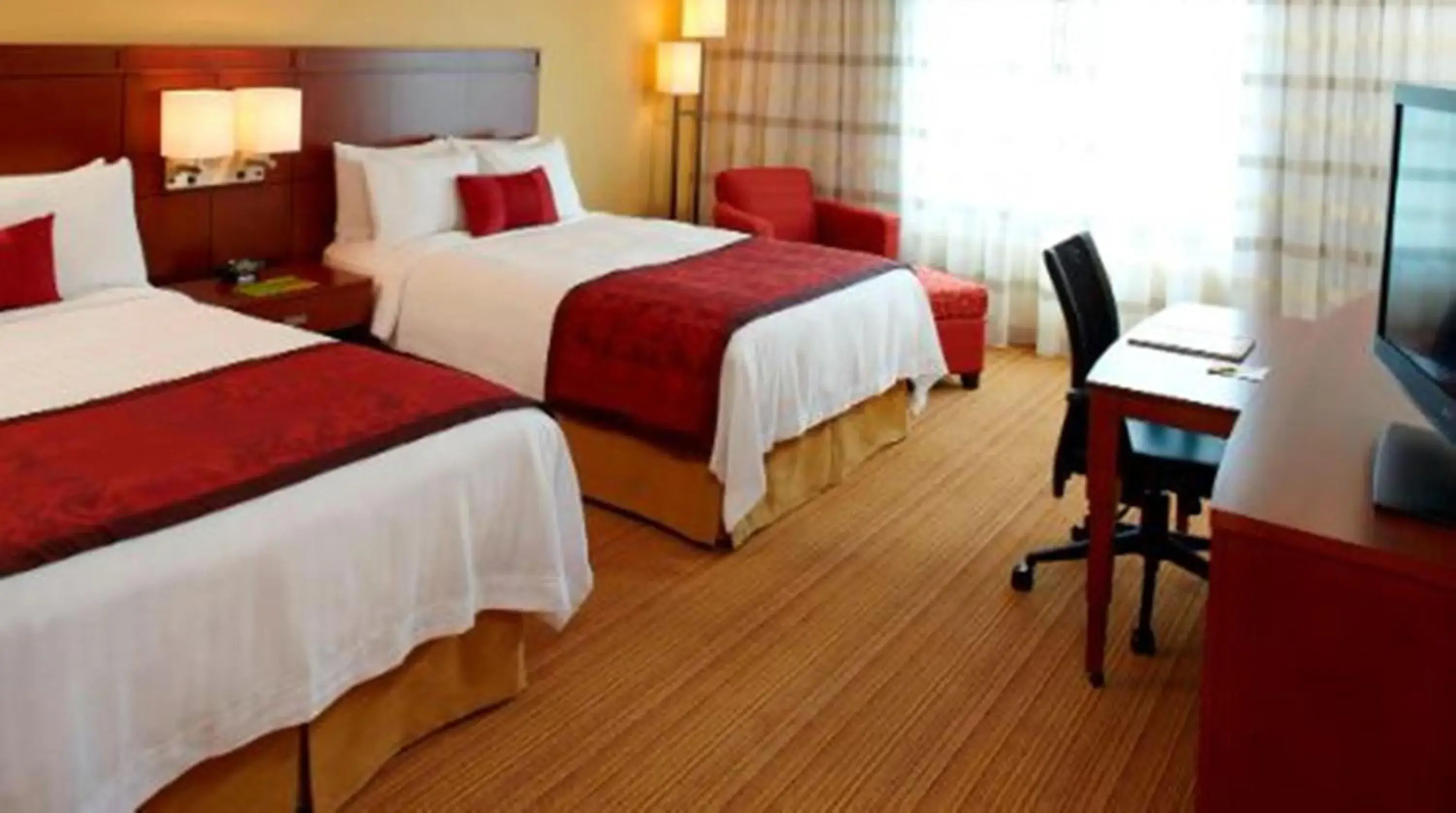 Double Room with Two Double Beds and Adapted Tub - Mobility and Hearing Accessible in Courtyard by Marriott Buffalo Amherst/University Double Room with Two Double Beds and Adapted Tub - Mobility and Hearing Accessible in Courtyard by Marriott Buffalo Amherst/University