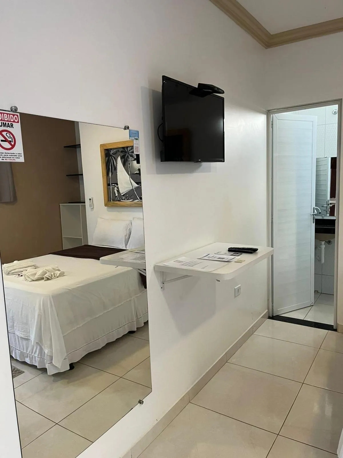 Bed in Pousada La Belle