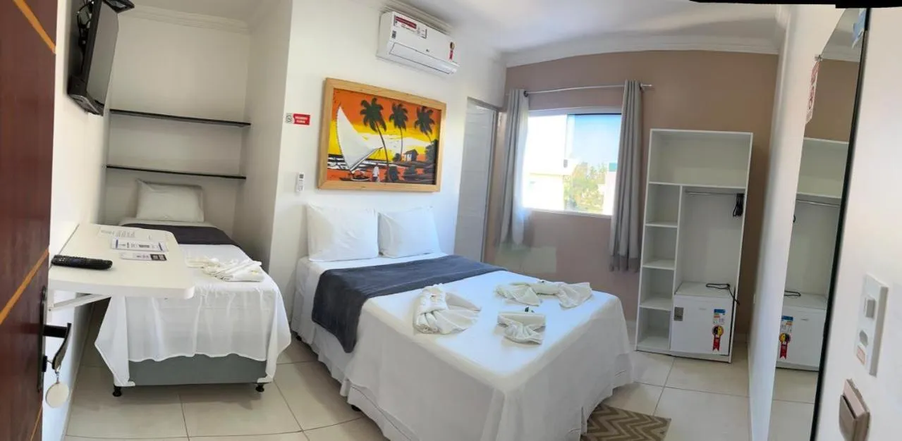 Bed in Pousada La Belle