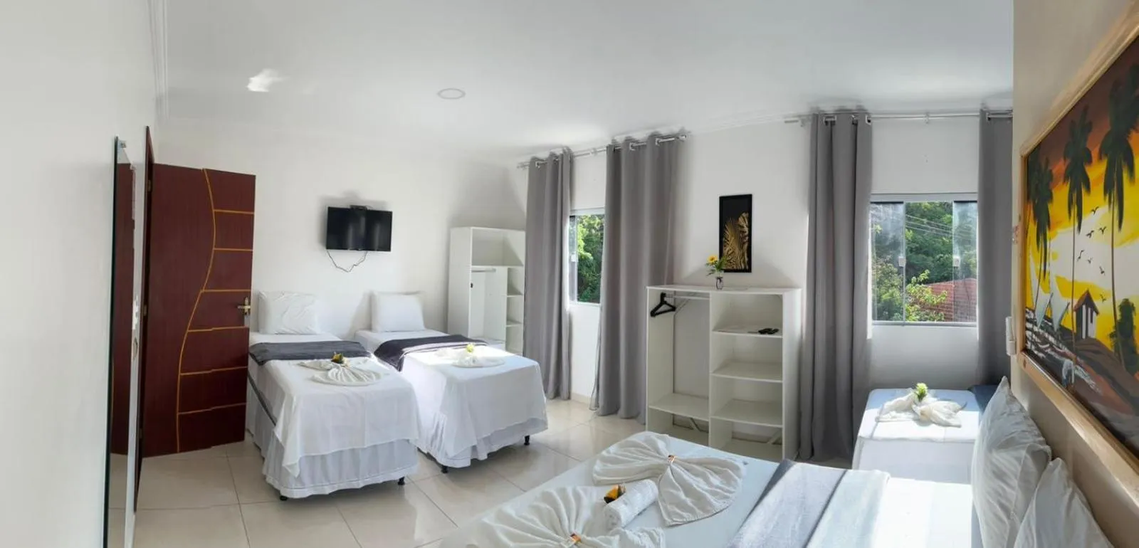 Bed in Pousada La Belle