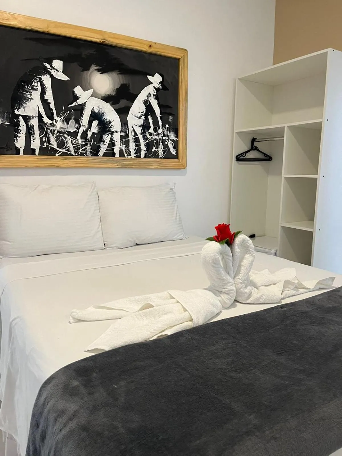 Bed in Pousada La Belle