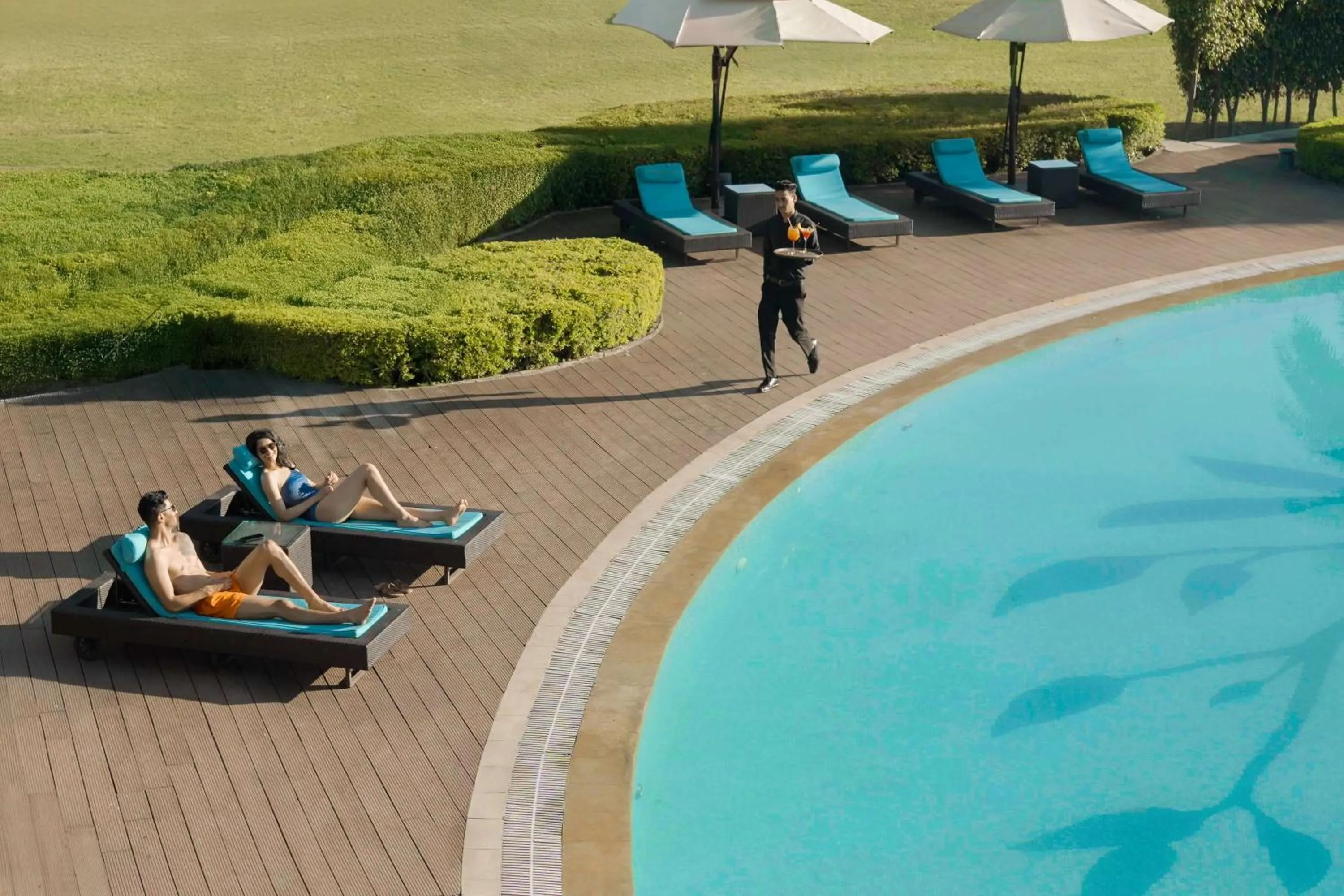 Pool view in Namah Resort Jim Corbett, a member of Radisson Individuals