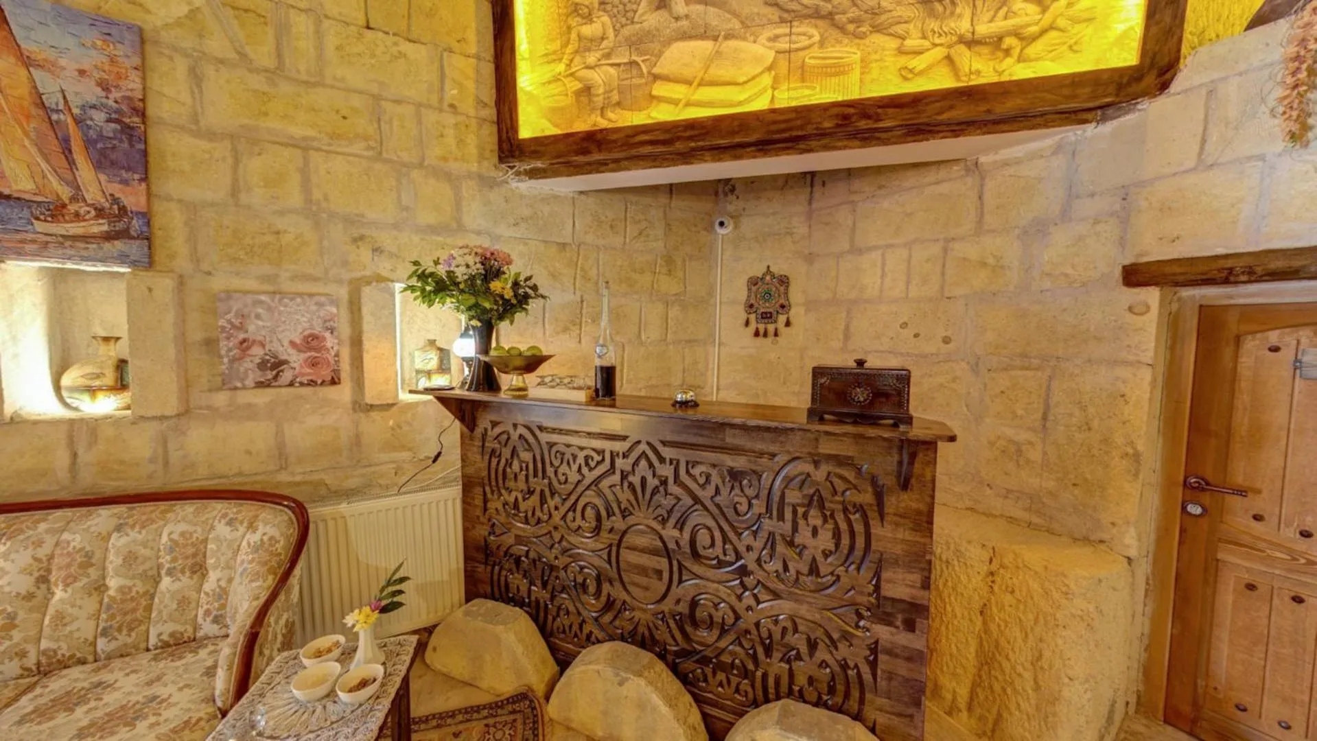 Lobby or reception in Cappadocia Alaz Cave Otel