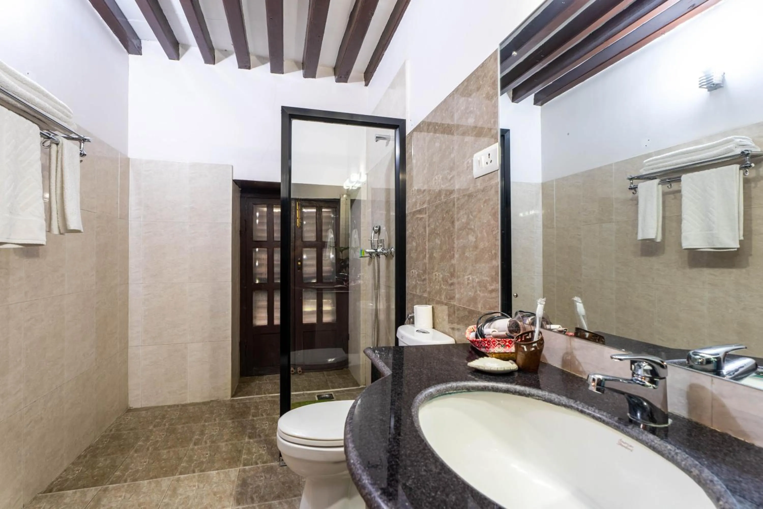 Bathroom in Hukum Darbar Restaurant & Hotel