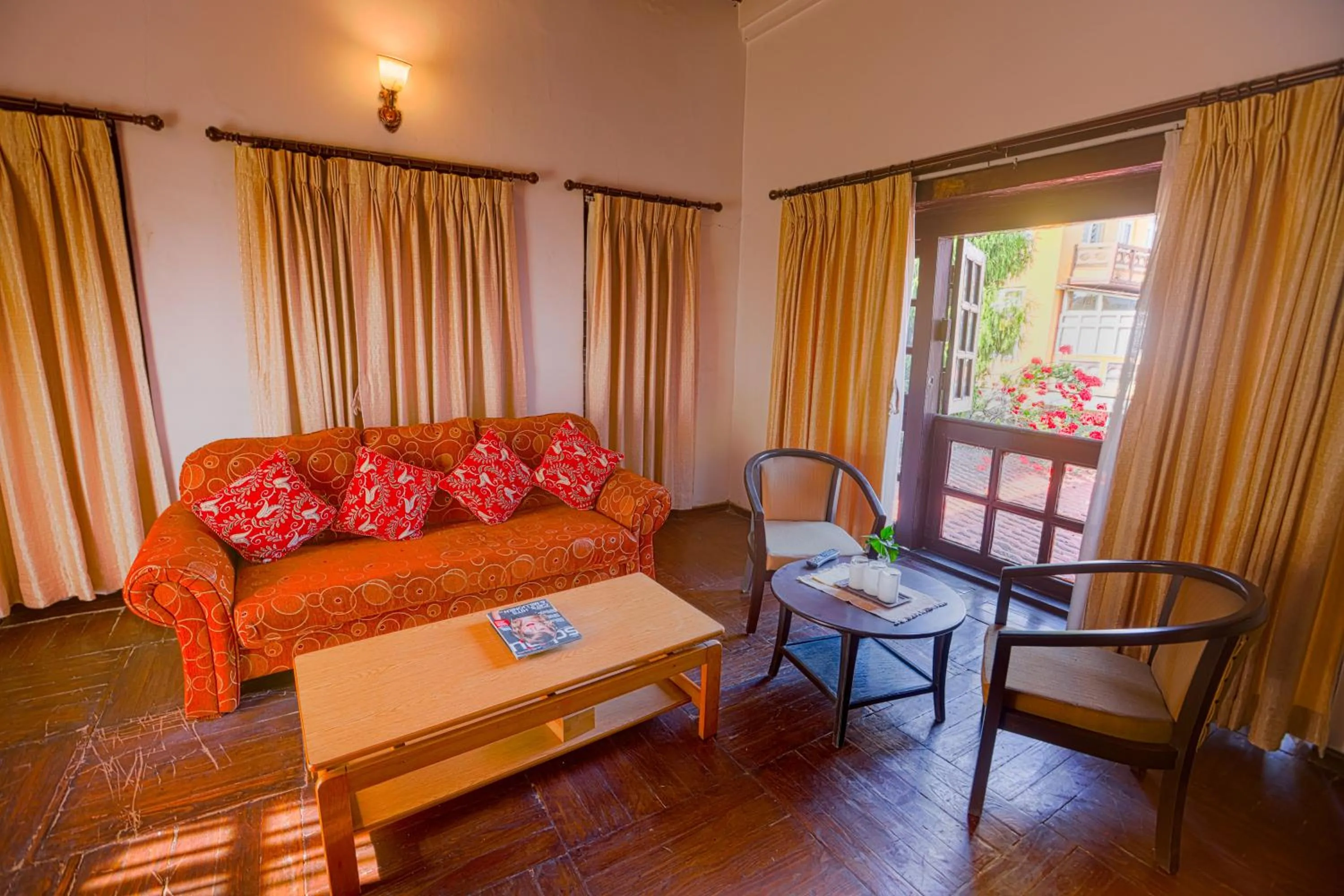 Seating area in Hukum Darbar Restaurant & Hotel