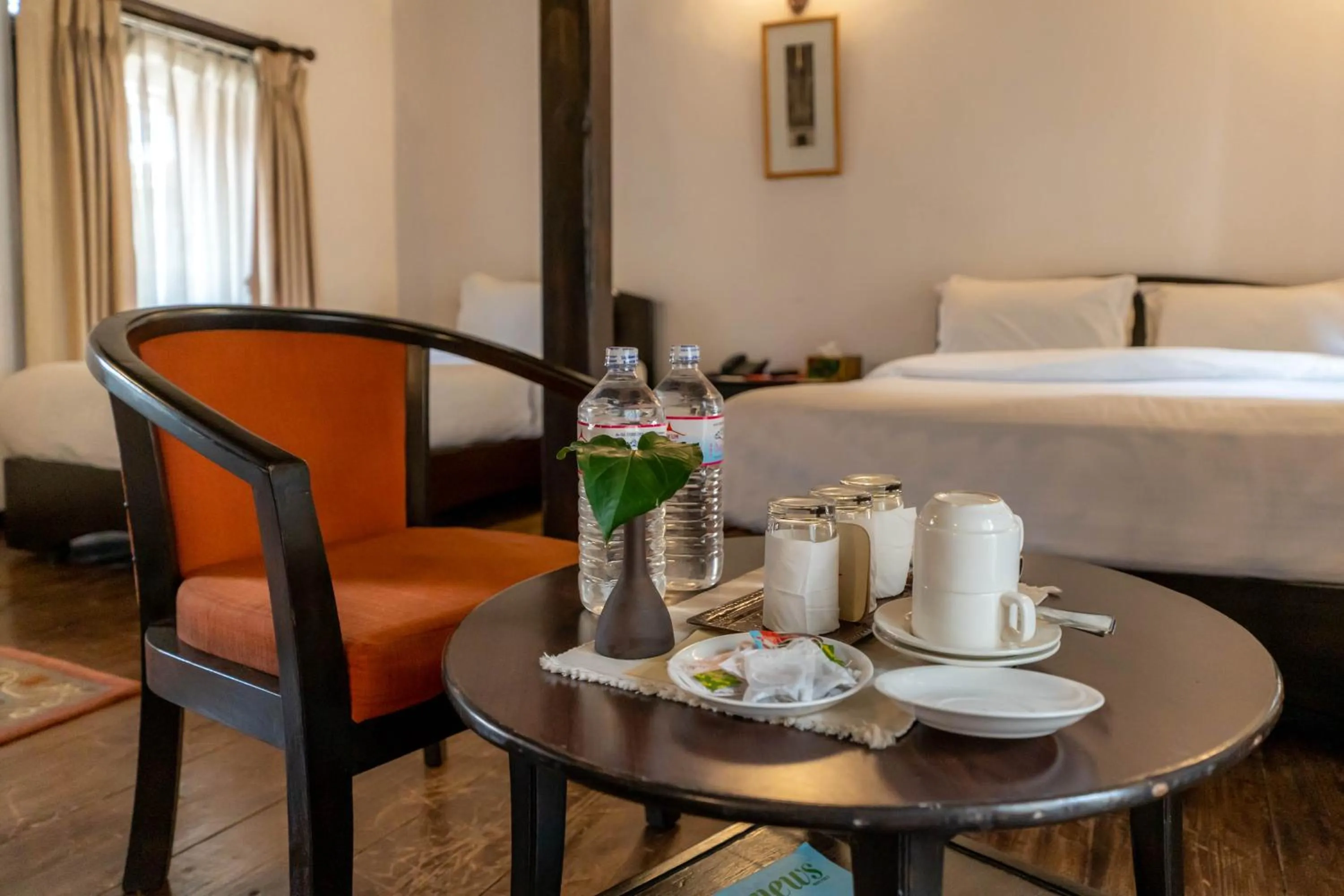 Seating area, Bed in Hukum Darbar Restaurant & Hotel