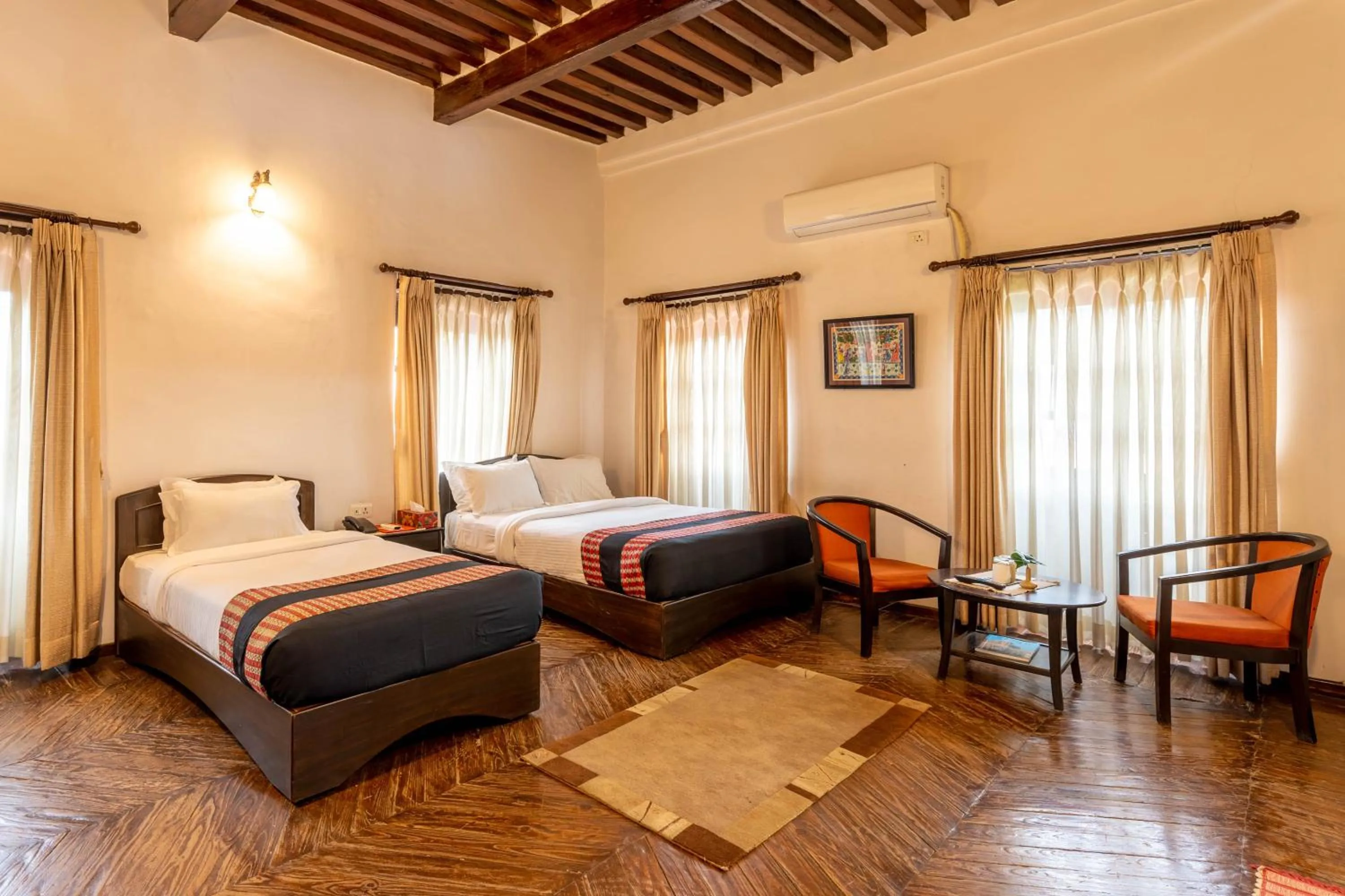 Photo of the whole room, Bed in Hukum Darbar Restaurant & Hotel