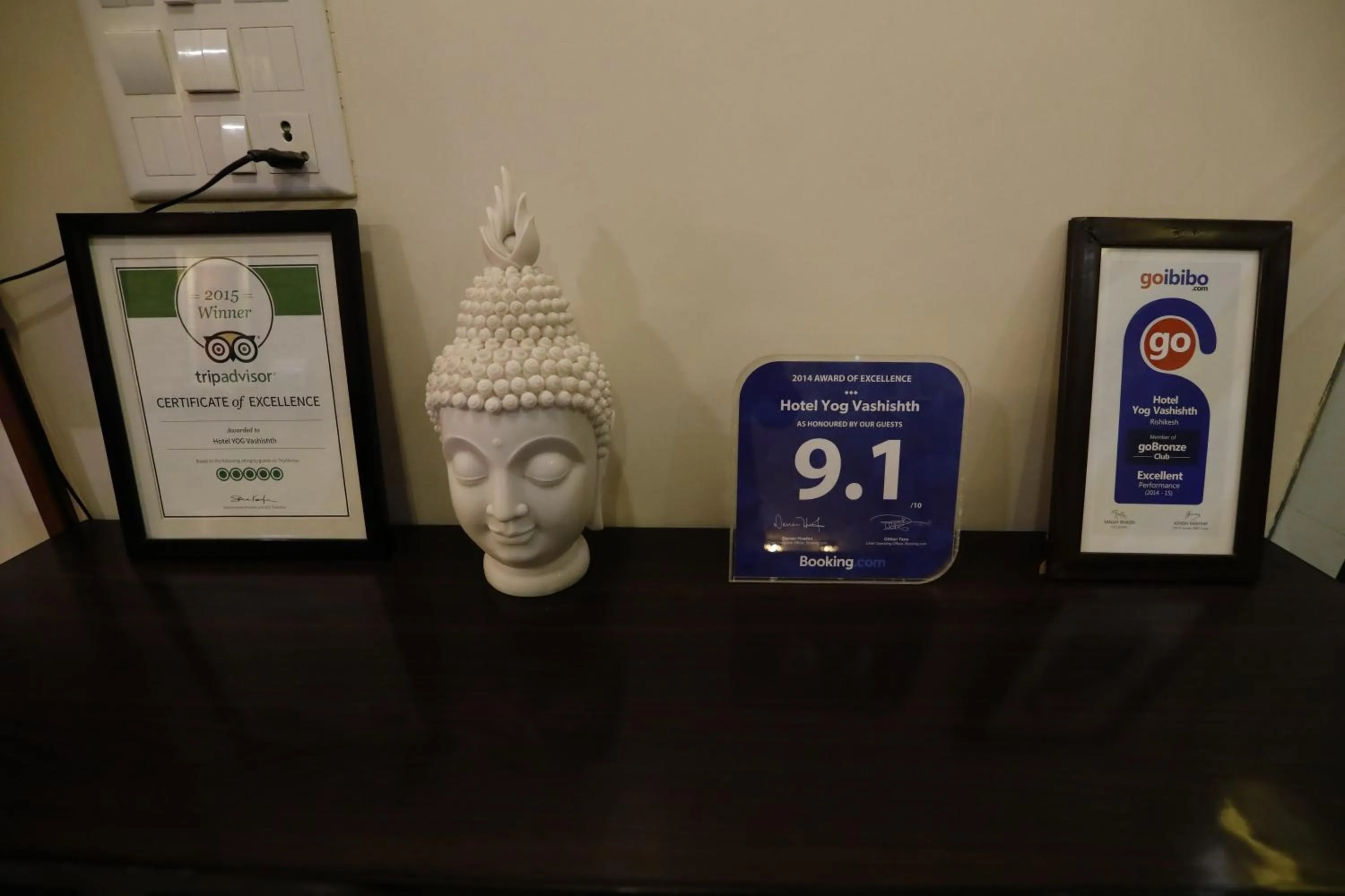 Logo/Certificate/Sign in Hotel Yog Vashishth