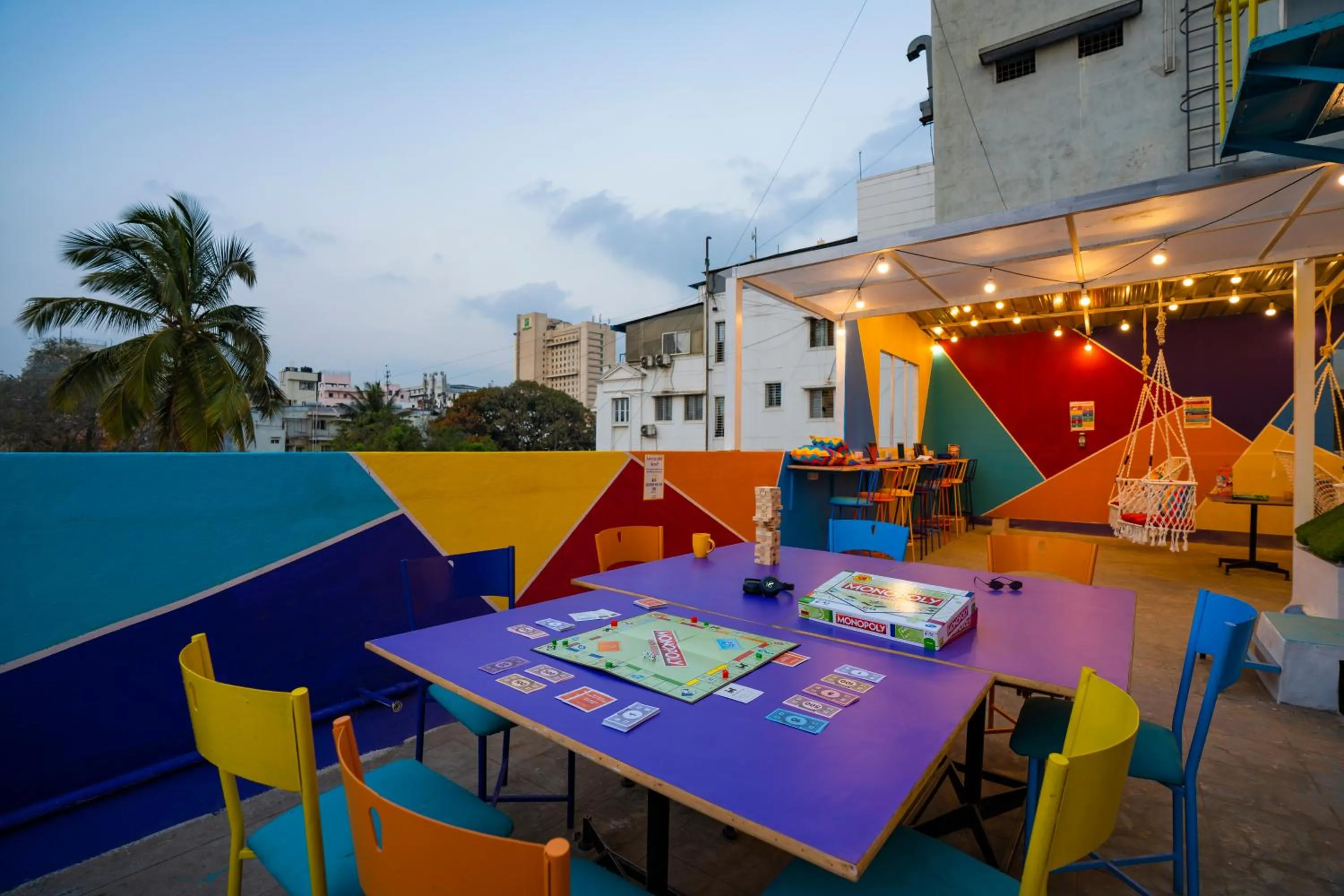 Seating area in goSTOPS Bengaluru, Gandhi Nagar Majestic - Private Rooms & Dorms