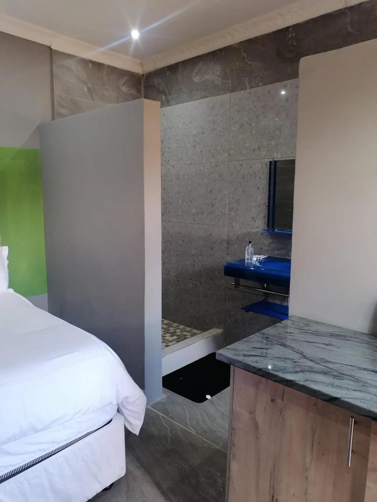 Shower, Bed in National Lodge