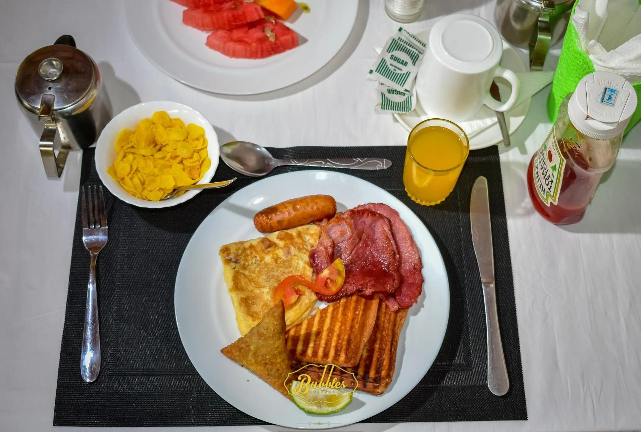 Food close-up in Bubbles Lodge Kinangop