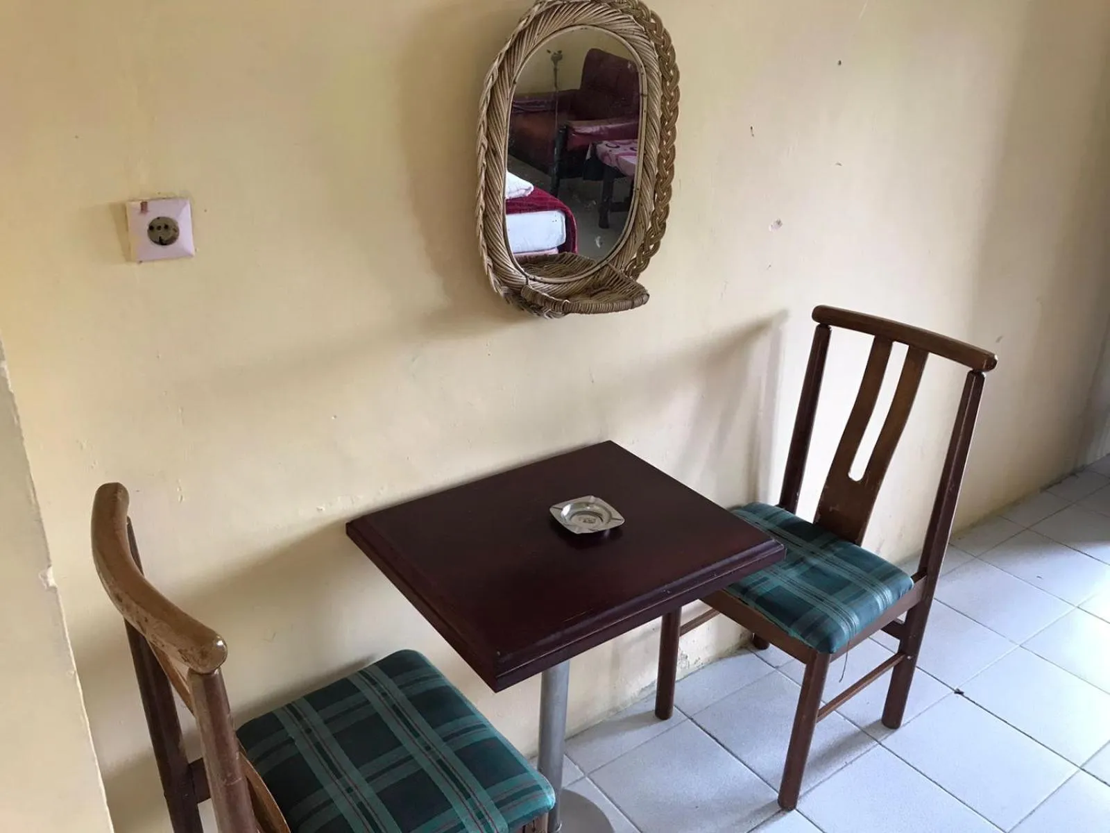 Seating area in Hotel Miranda at Desa Wisata Berastagi