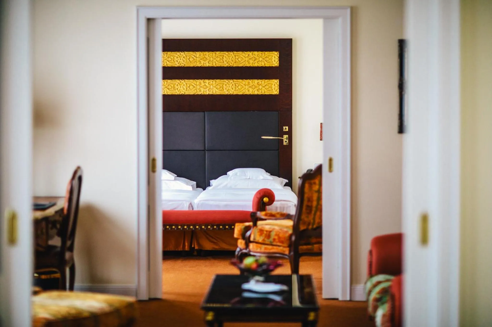 Bed in Relais & Châteaux Bülow Palais