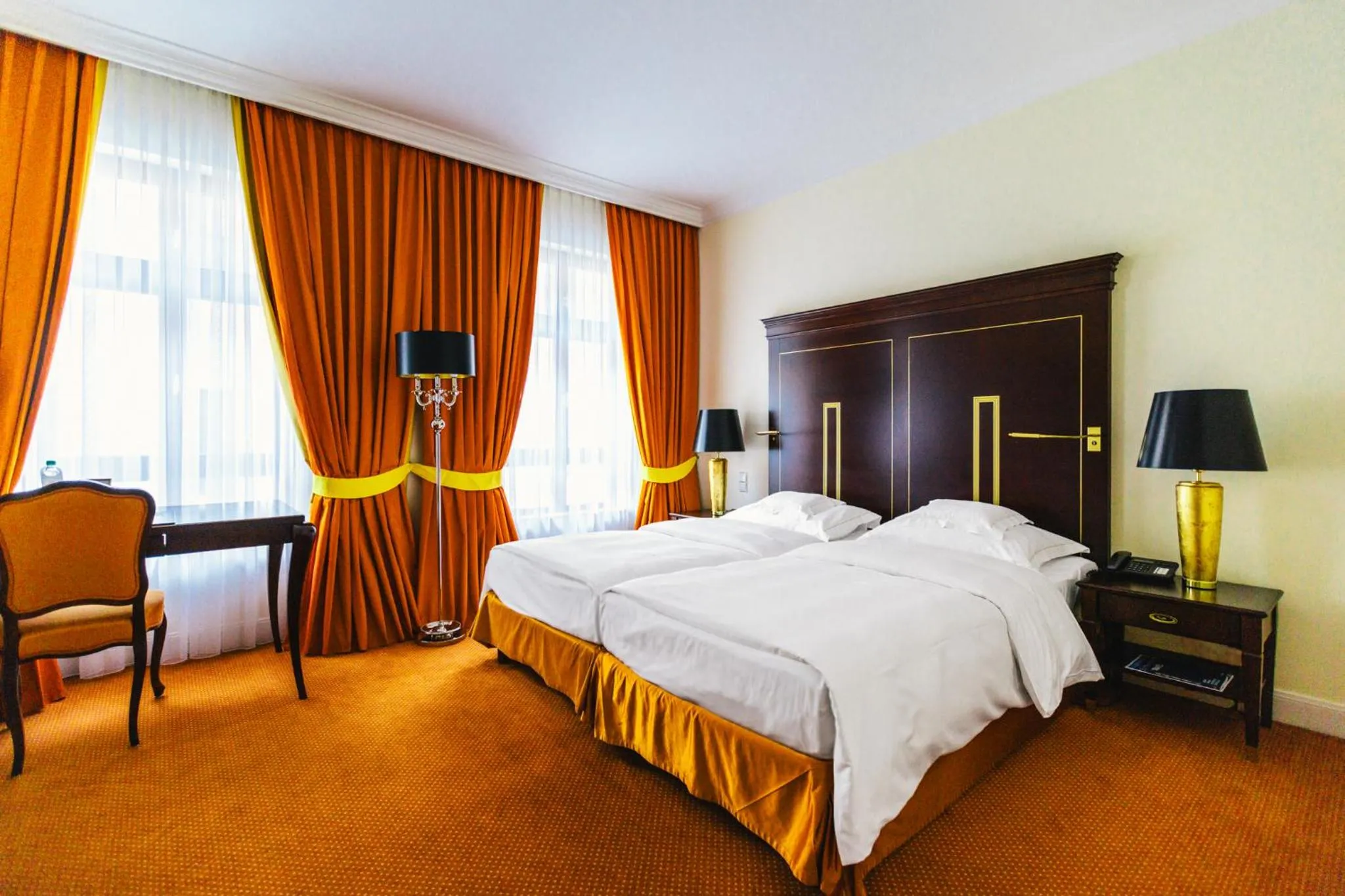 Bed in Relais & Châteaux Bülow Palais